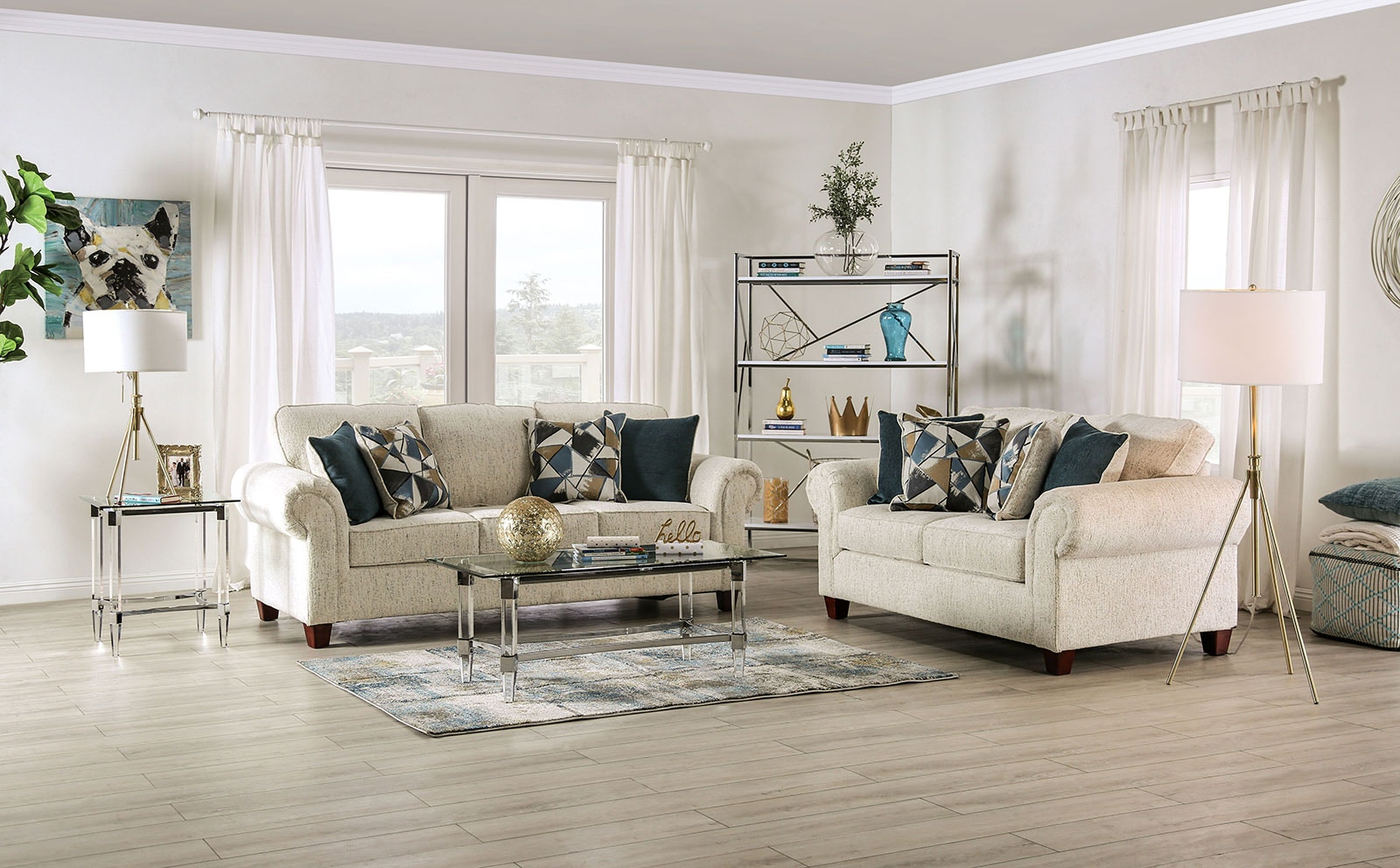Furniture of America Sofa Loveseat 2 Pc. SM7749-2PC