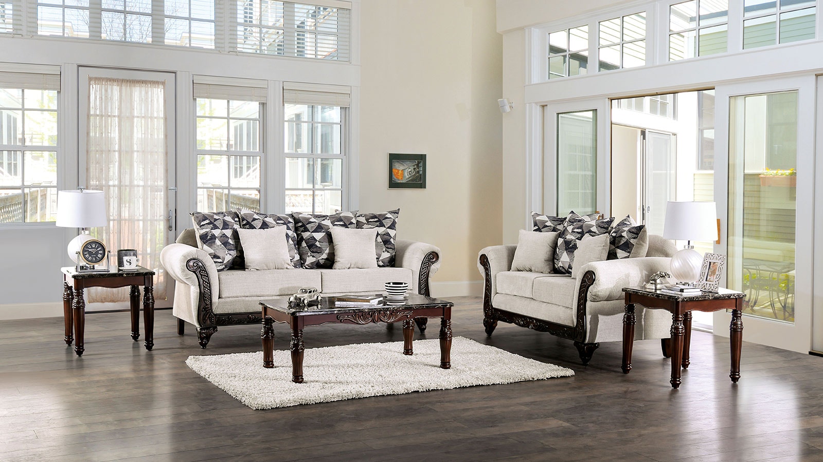 Furniture of America Sofa Loveseat 2 Pc. SM7756-2PC