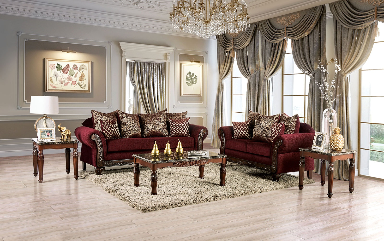 Furniture of America Sofa Loveseat 2 Pc. SM7757-2PC