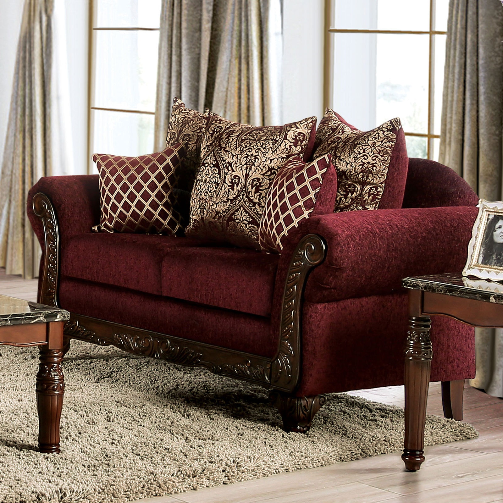 Furniture of America Living Room Love Seat SM2227-LV - Anna's Home