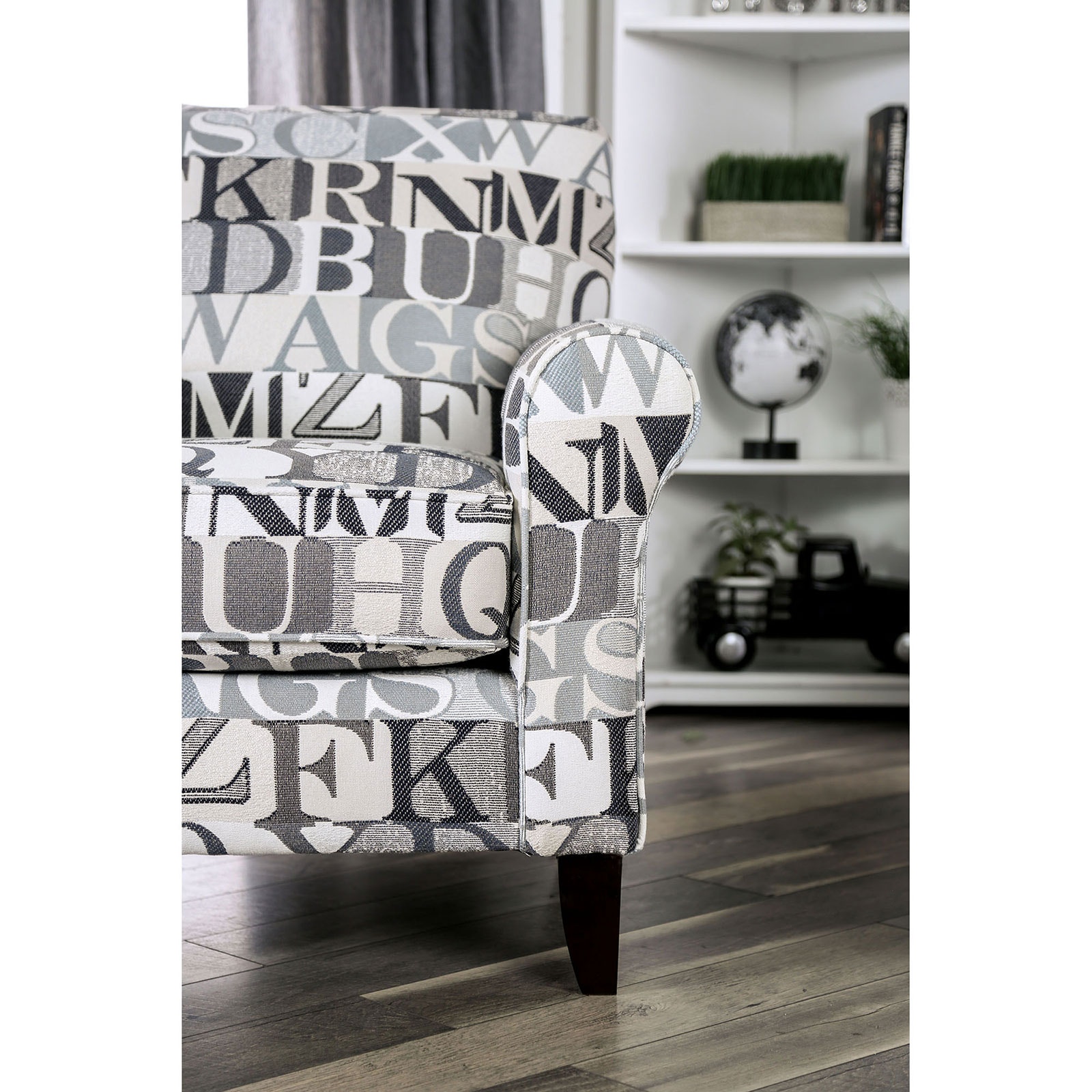 Furniture of America Living Room Chair, Letters SM8330-CH-LT