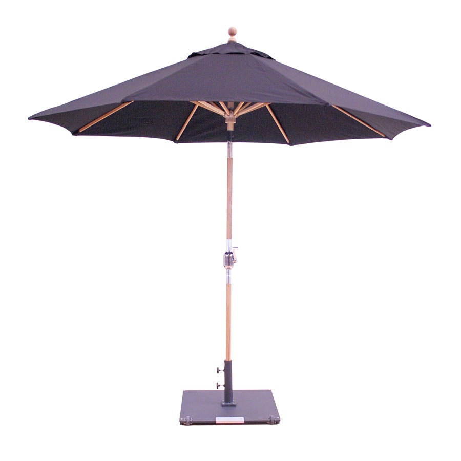 Outdoor Patio Teak Wood Market 9 Rotational Umbrella By Galtech 537 Patios Usa Usa Questions