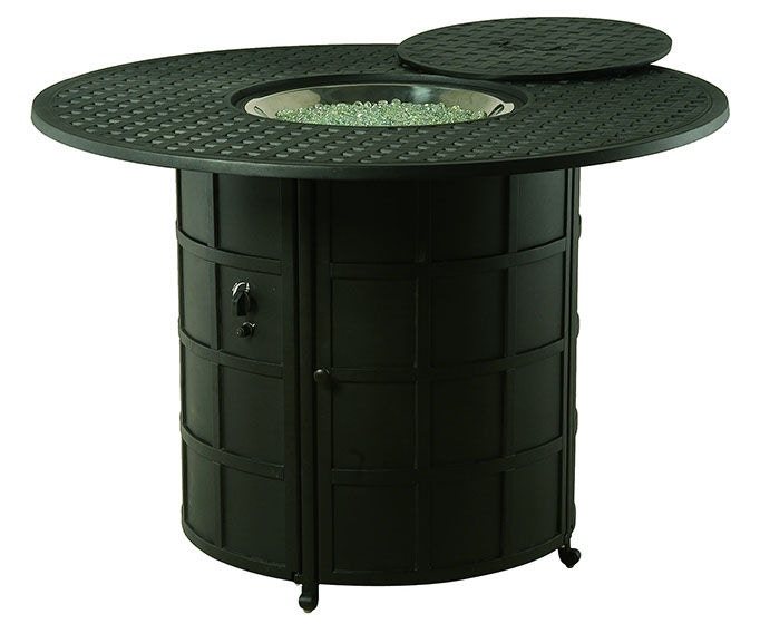 Newport 54 Round Counter Enclosed Gas Fire Pit Table by ...