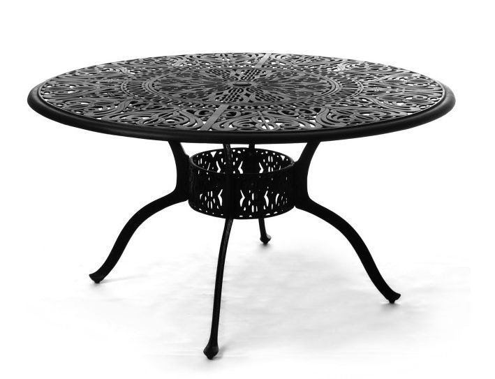 54 Round Inlaid Lazy Susan Dining Table By Hanamint