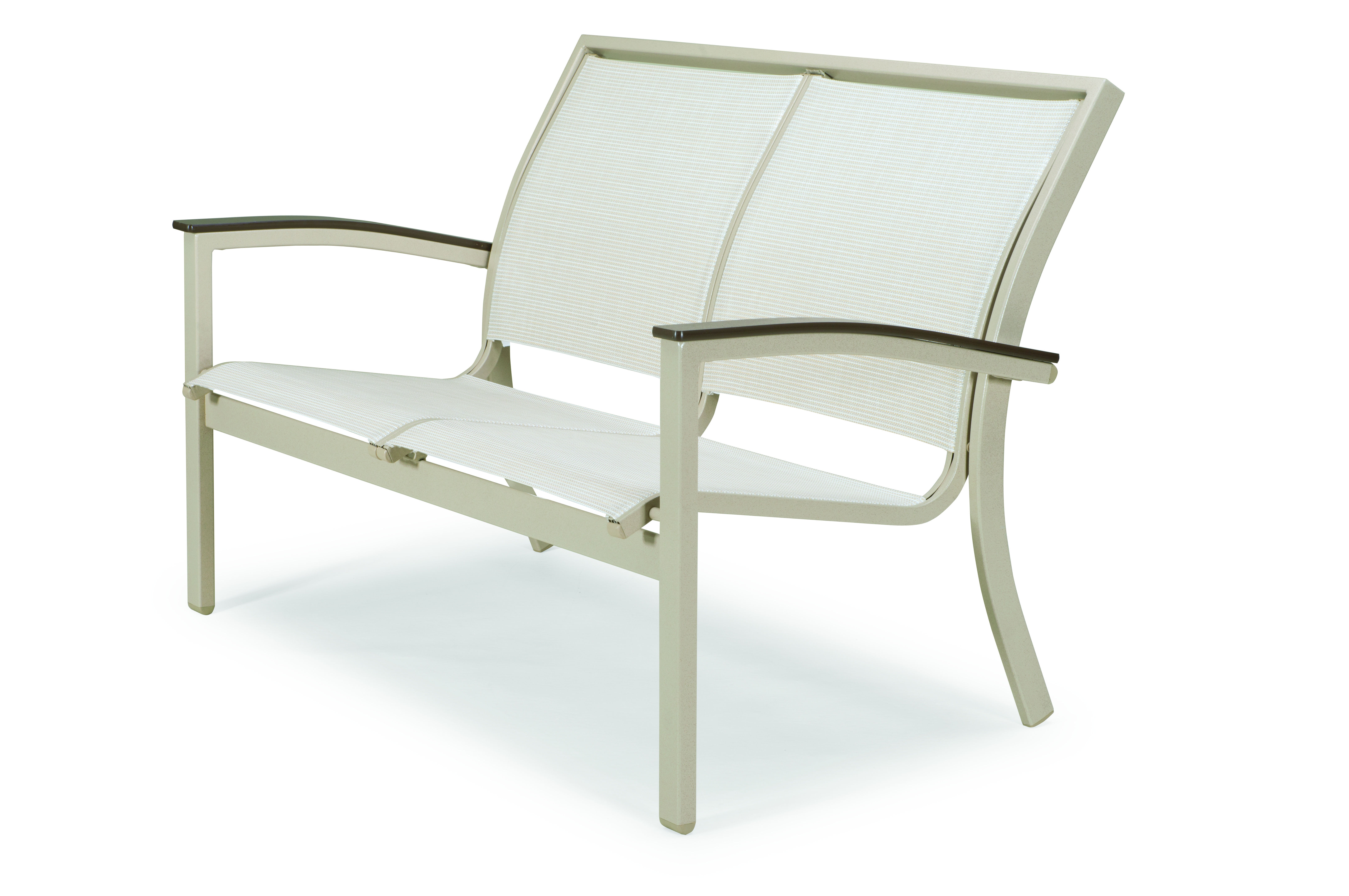 Outdoor Patio Mgp Aluminum Stackable Sling Two Seat Loveseat By