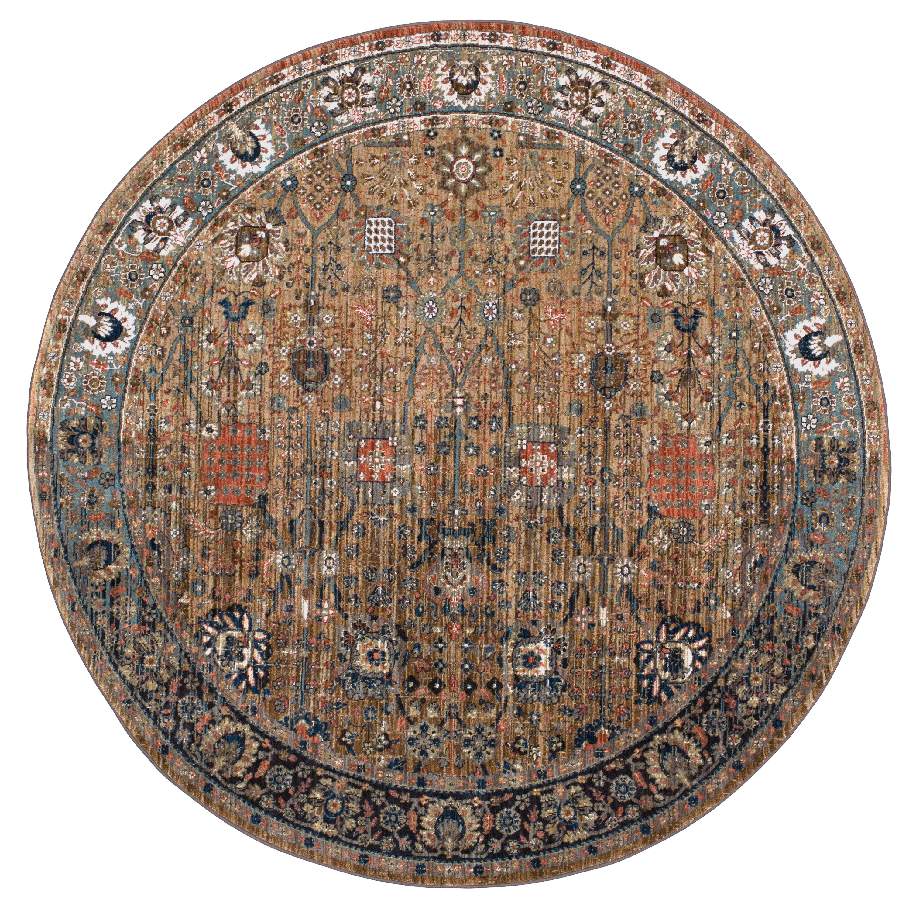 karastan spice market myanmar tobacco area rug Karastan Area Rugs Spice Market Myanmar Tobacco 8'ROUND Round Rug 90668  80153 R096