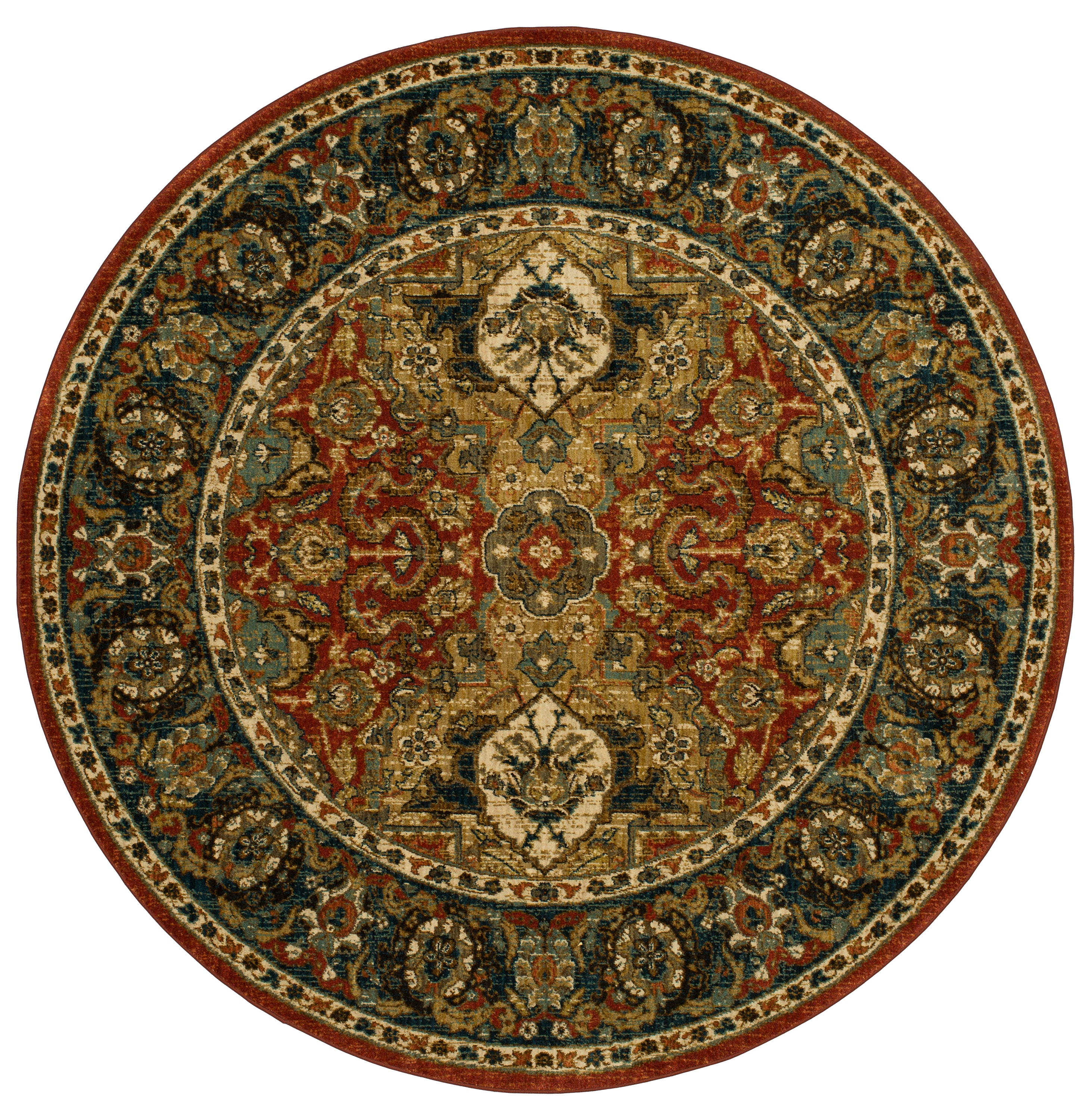 Karastan Area Rugs Spice Market Dhahar Garnet 8'ROUND Round Rug 90938 ...