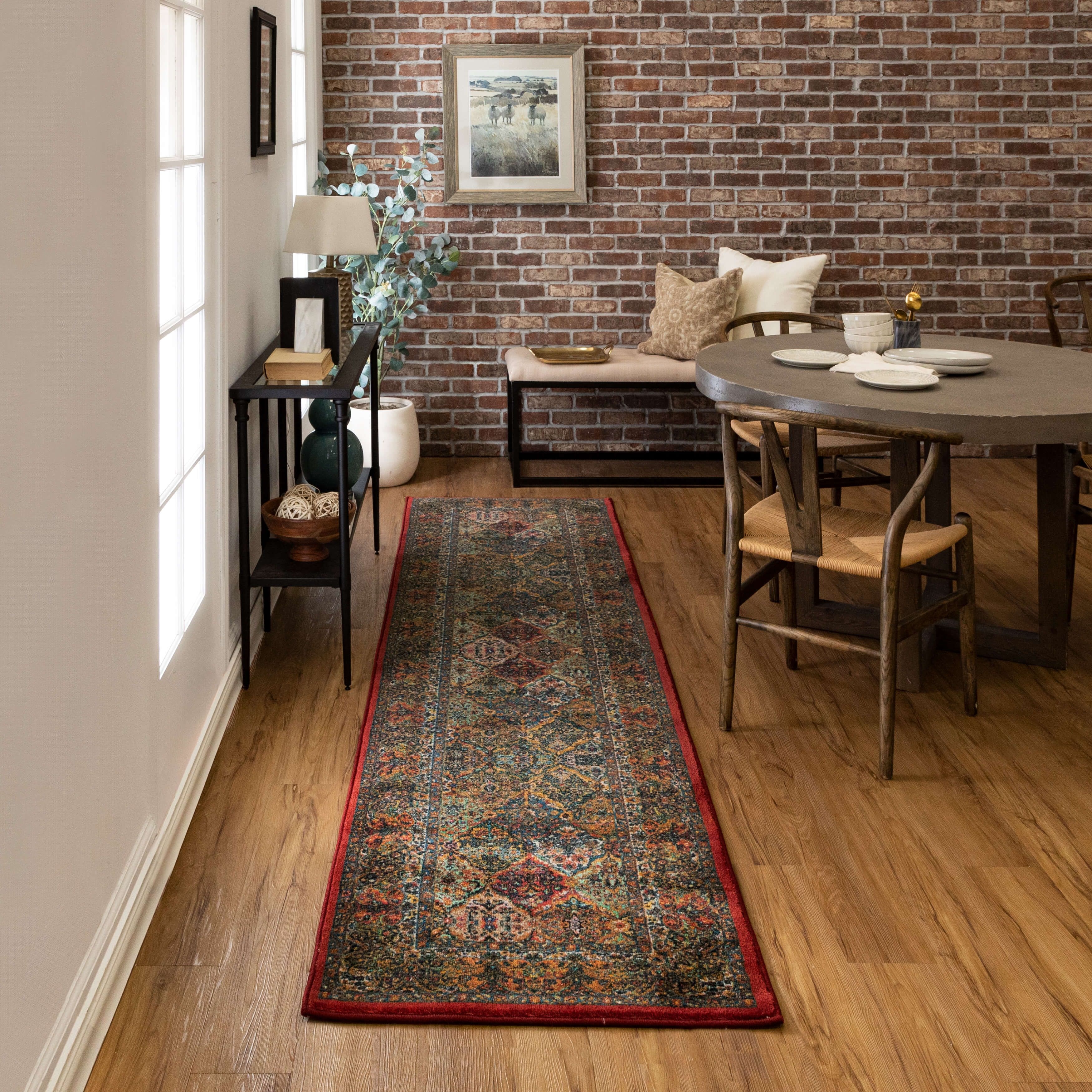 Karastan Hallway Runners Kaleidoscope Canterbury Red 2'6