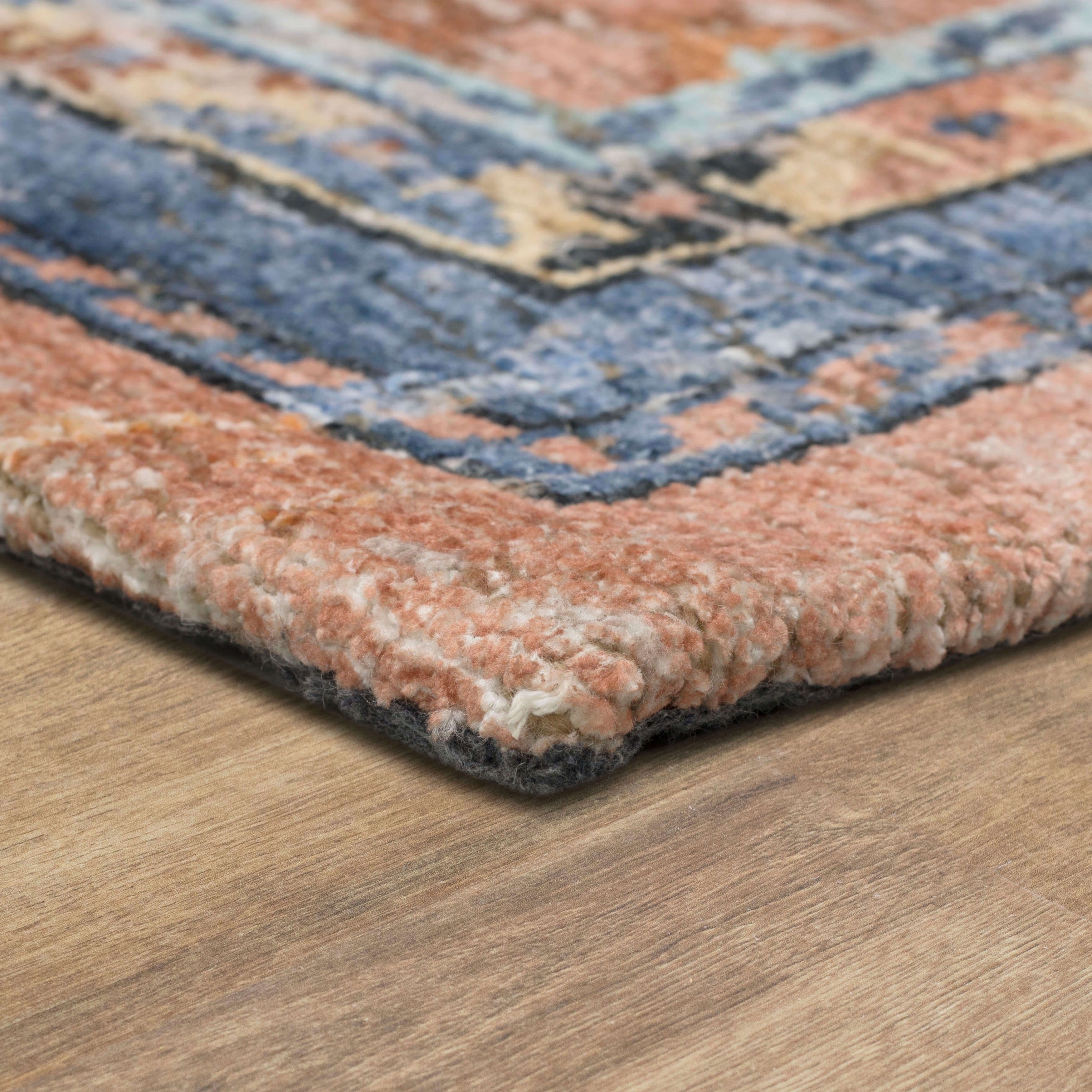 Karastan Hallway Runners Zula Haykota Terracotta/Rust Blue 2'4