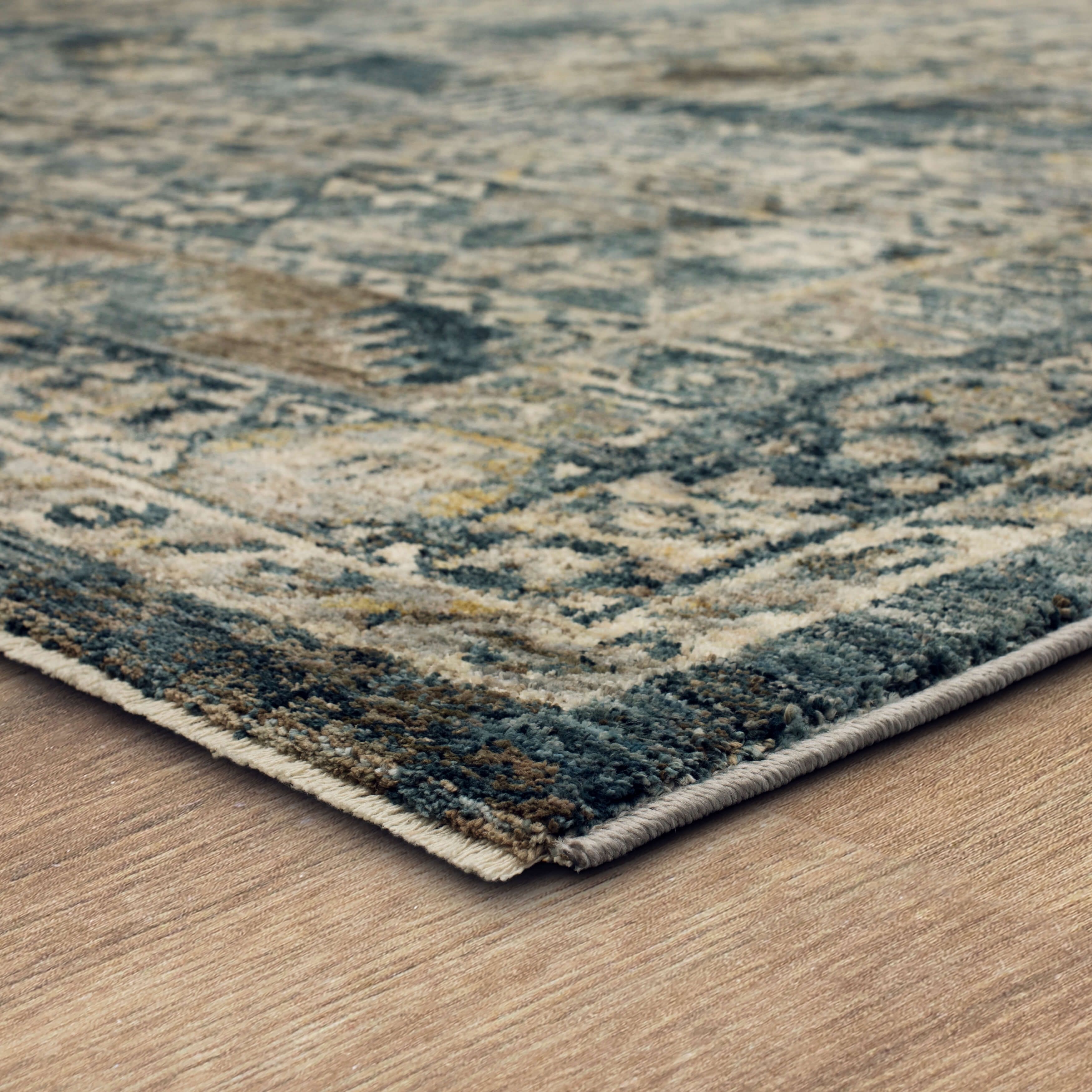 Odern Sall Extra Large Sahara Silver Grey Hexagon Carved Quality Thick Floor Long Carpet - View #4