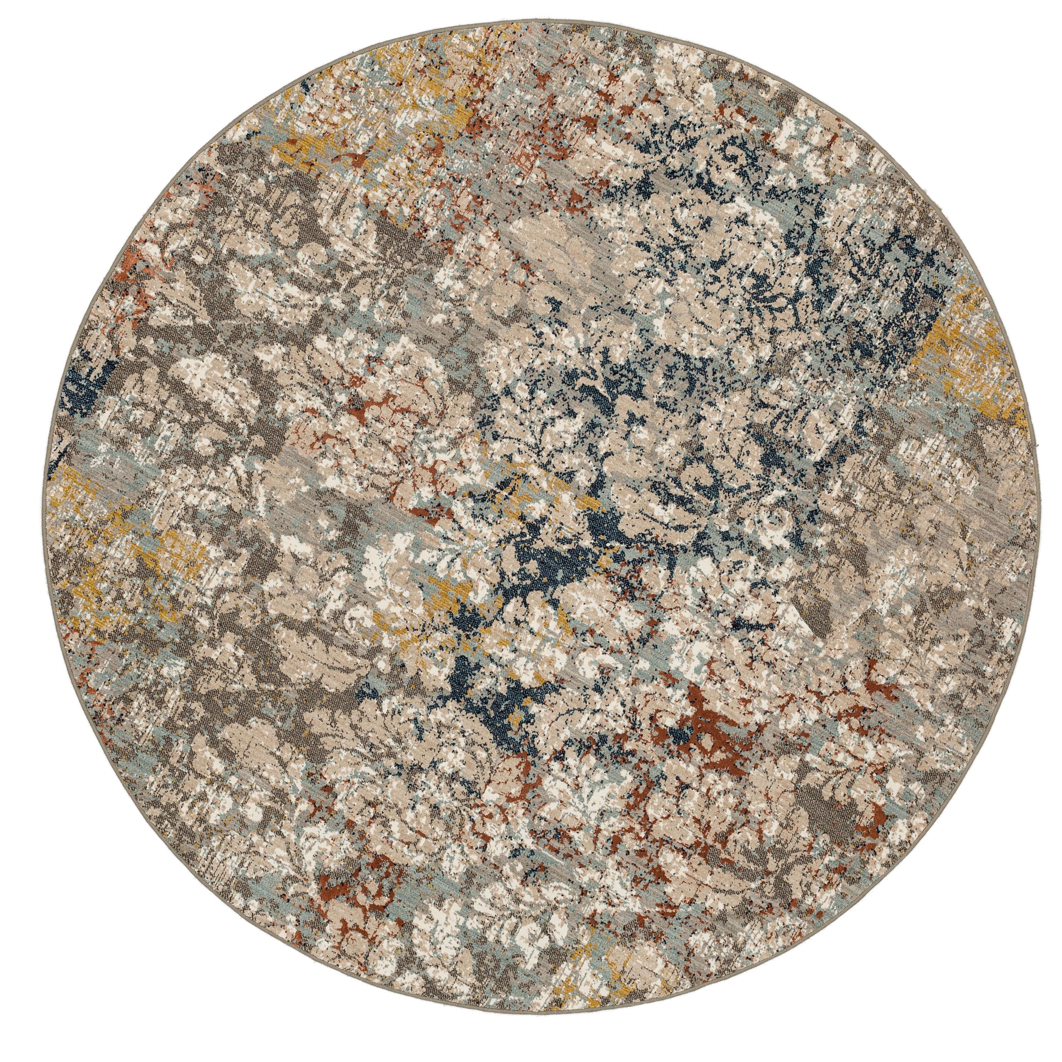 Karastan Area Rugs Soiree La Brea Grey 8'ROUND Round Rug 91962