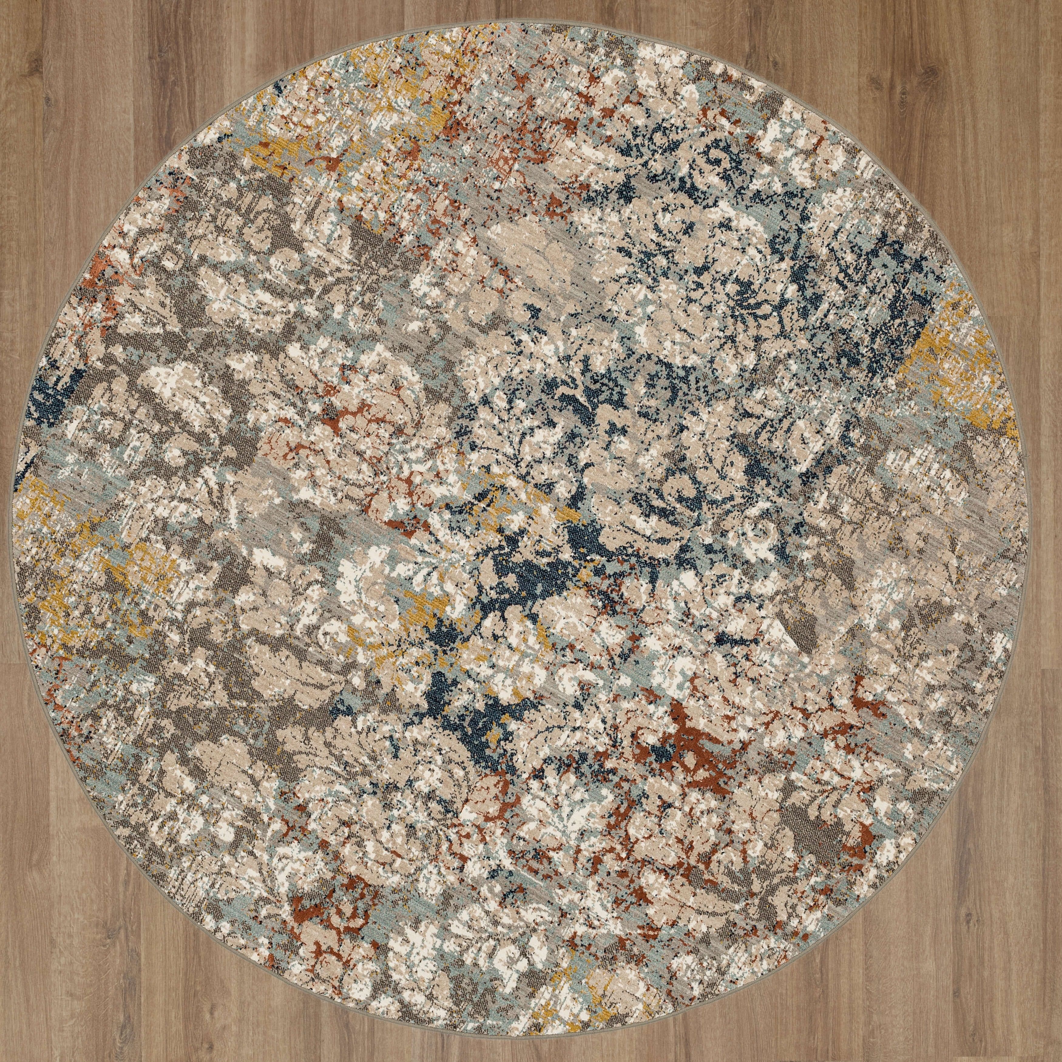 Karastan Area Rugs Soiree La Brea Grey 8'ROUND Round Rug 91962