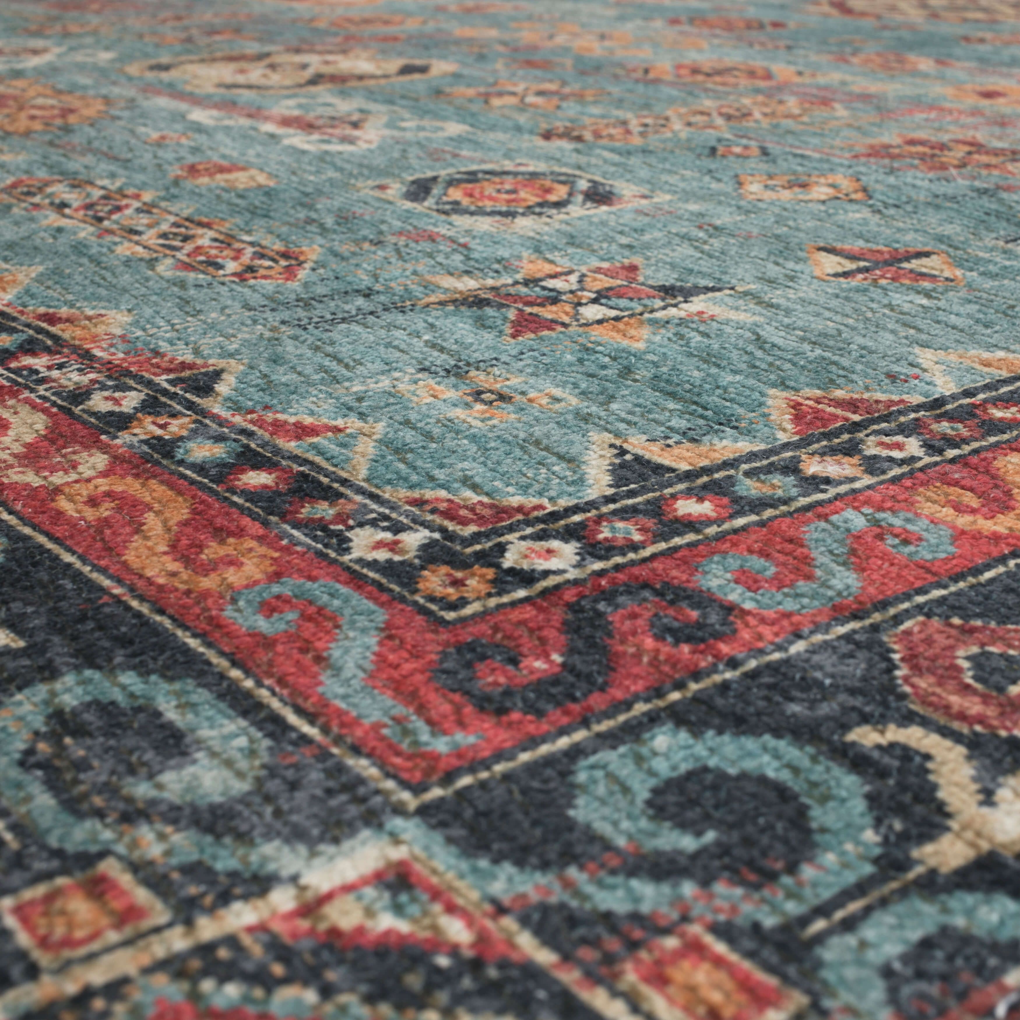 Karastan Hallway Runners Zula Mombasa Aquamarine 2'4