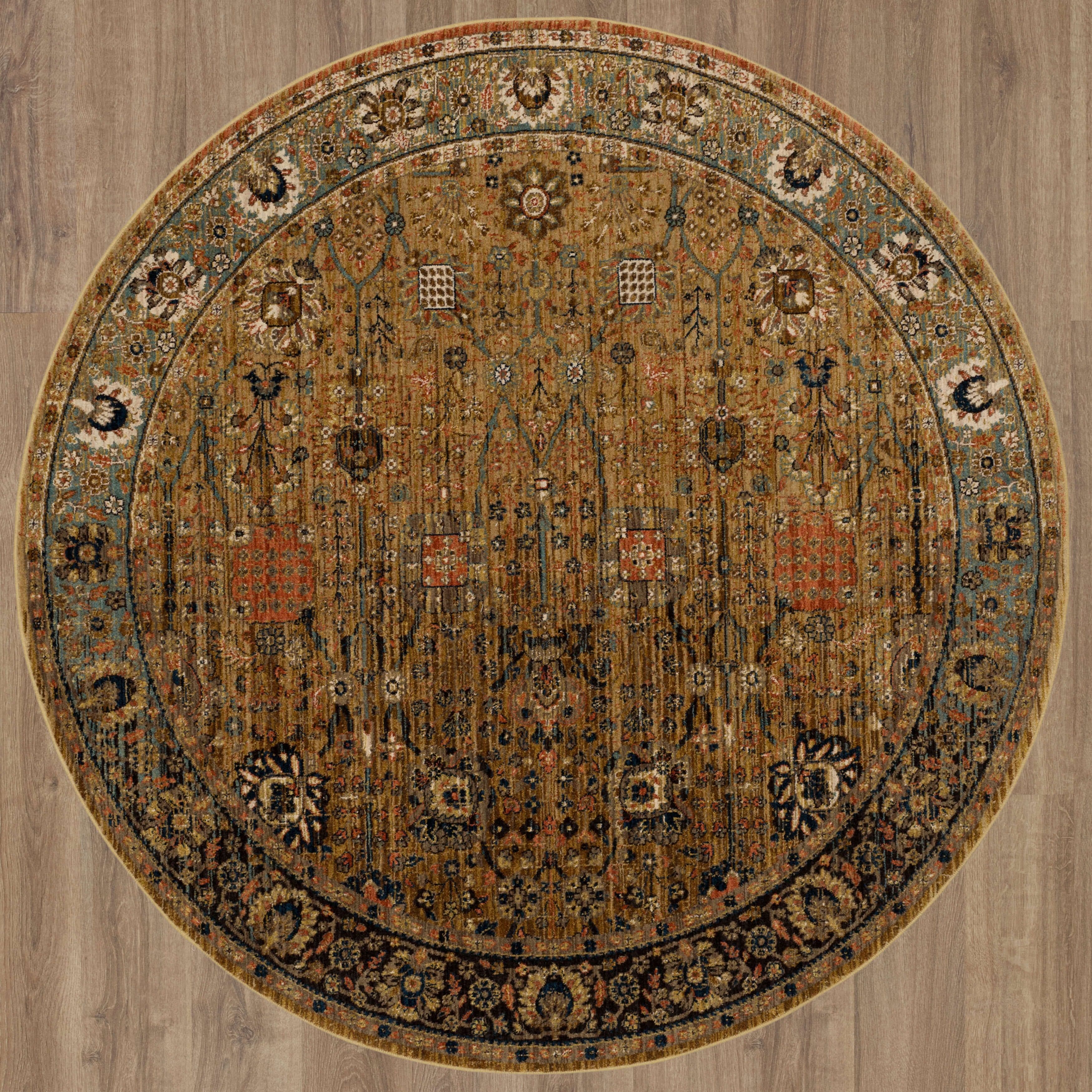 Karastan Area Rugs Spice Market Myanmar Tobacco 8'ROUND Round Rug 90668  80153 R096