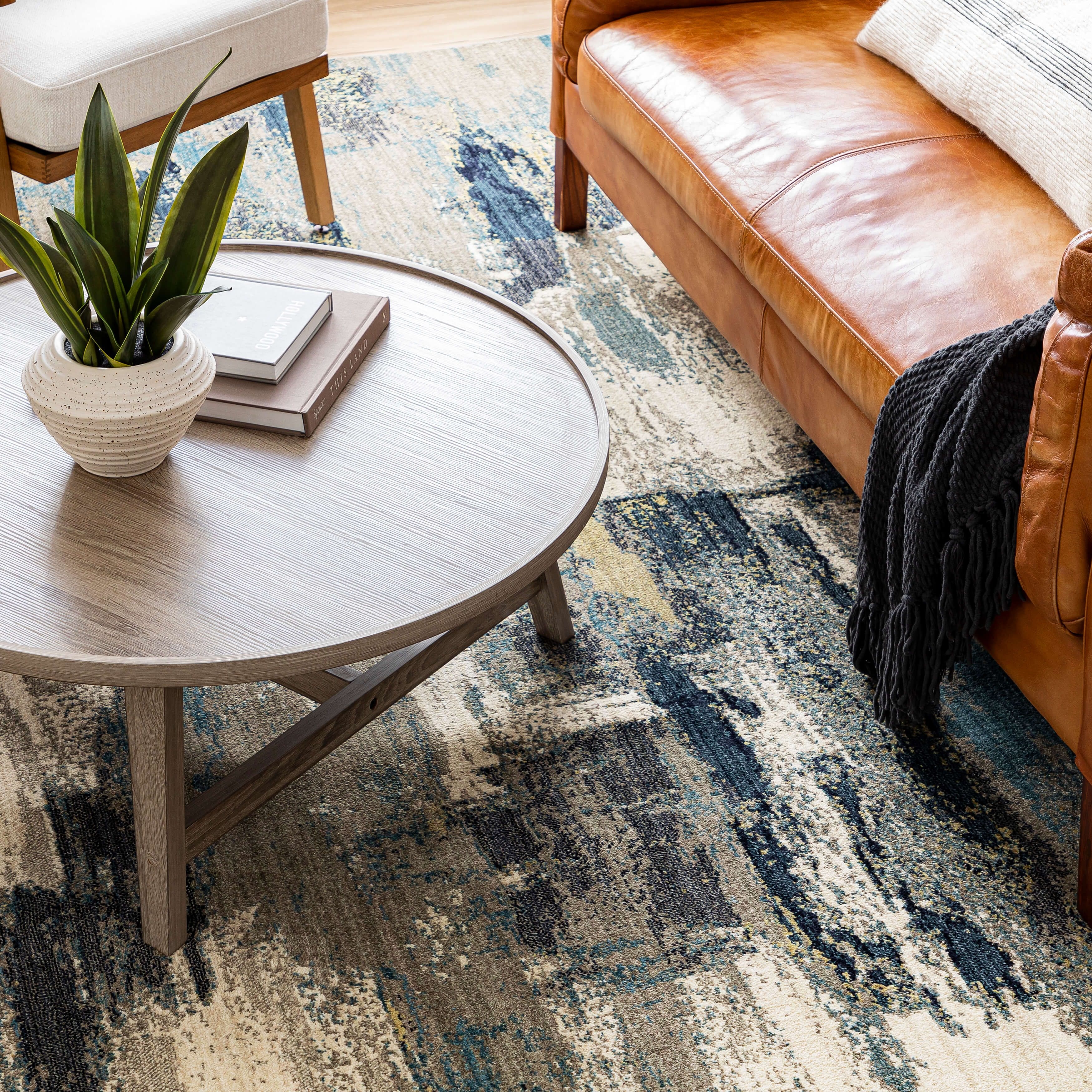 その他 rug.rug Karastan Area Rugs Elements Orphic Indigo 8' x 11' Rectangle Rug