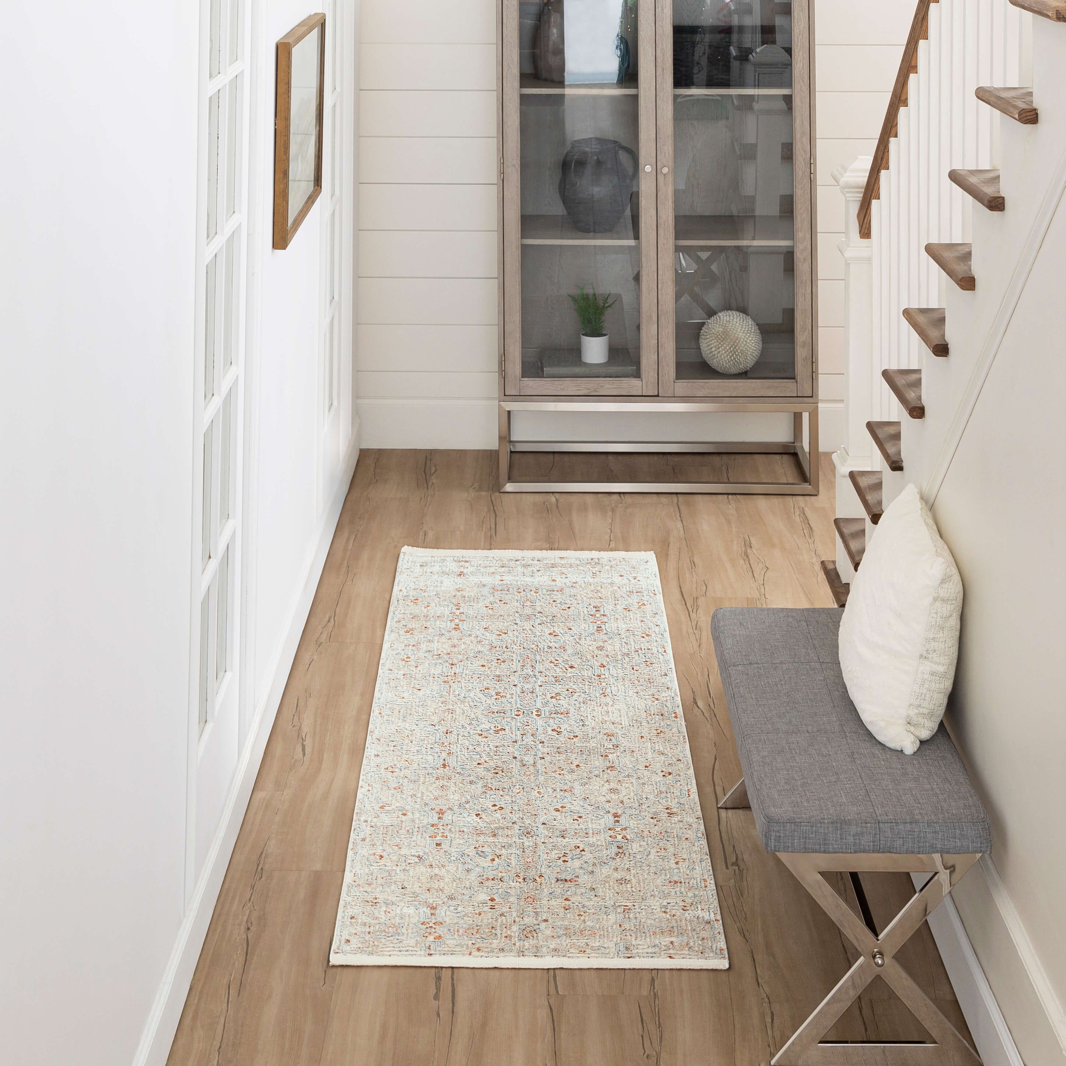 Karastan Hallway Runners Solitude Pandosia Cream Lt Beige 2 7 x 7 3 Hallway Stair Runner Rug