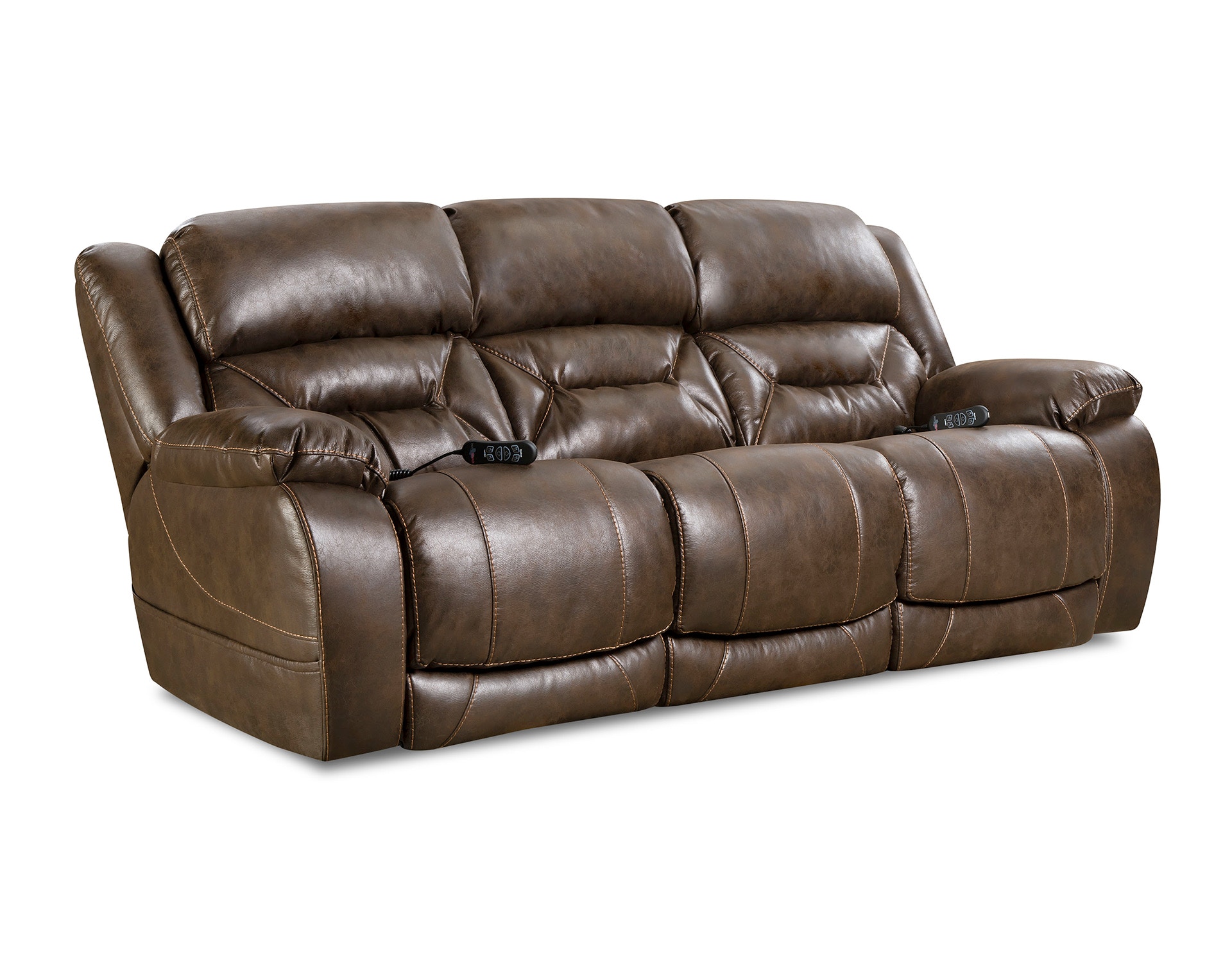 Homestretch double reclining power outlet sofa