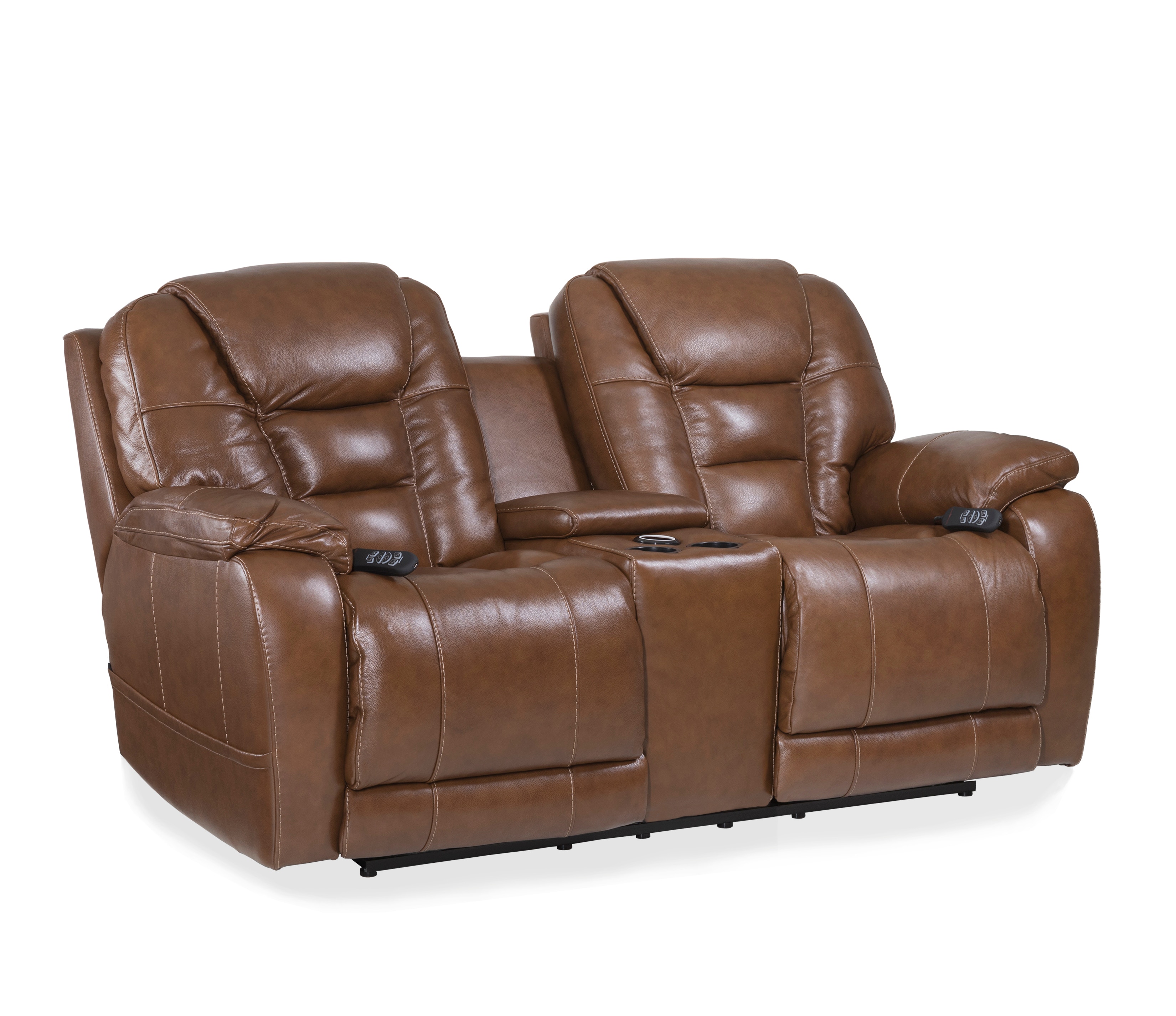 HomeStretch Living Room Power Console Loveseat 1765720 Lindsey's Furniture Panama City, FL