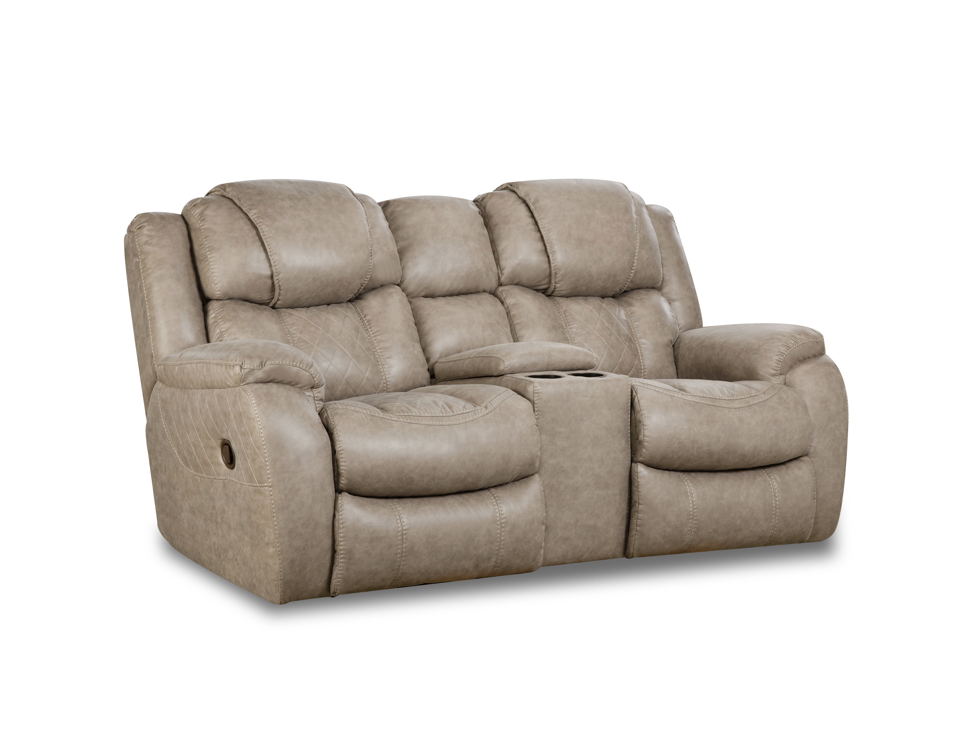 Daytona Manual Loveseat - Mushroom 
