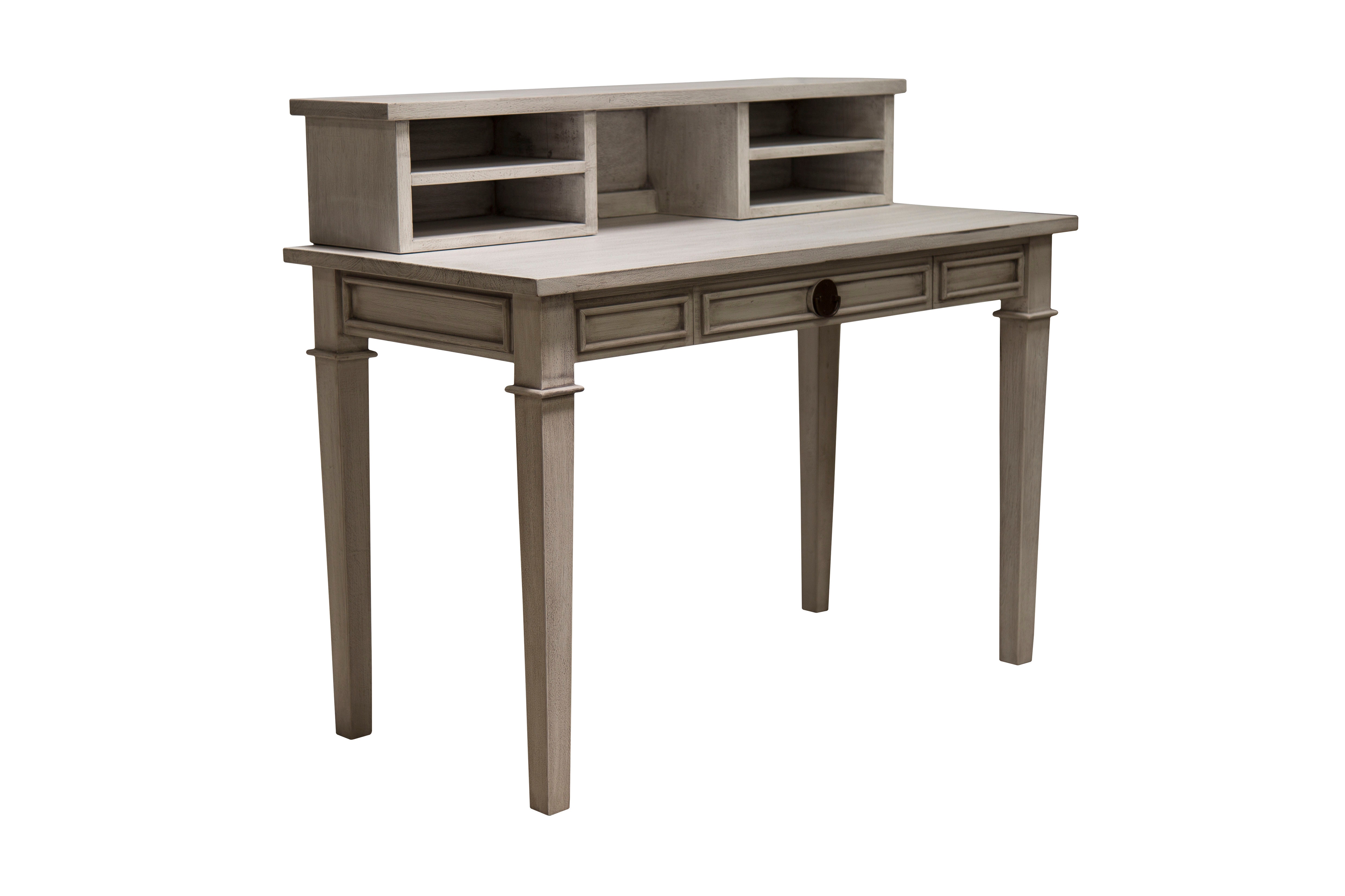 distressed grey desk