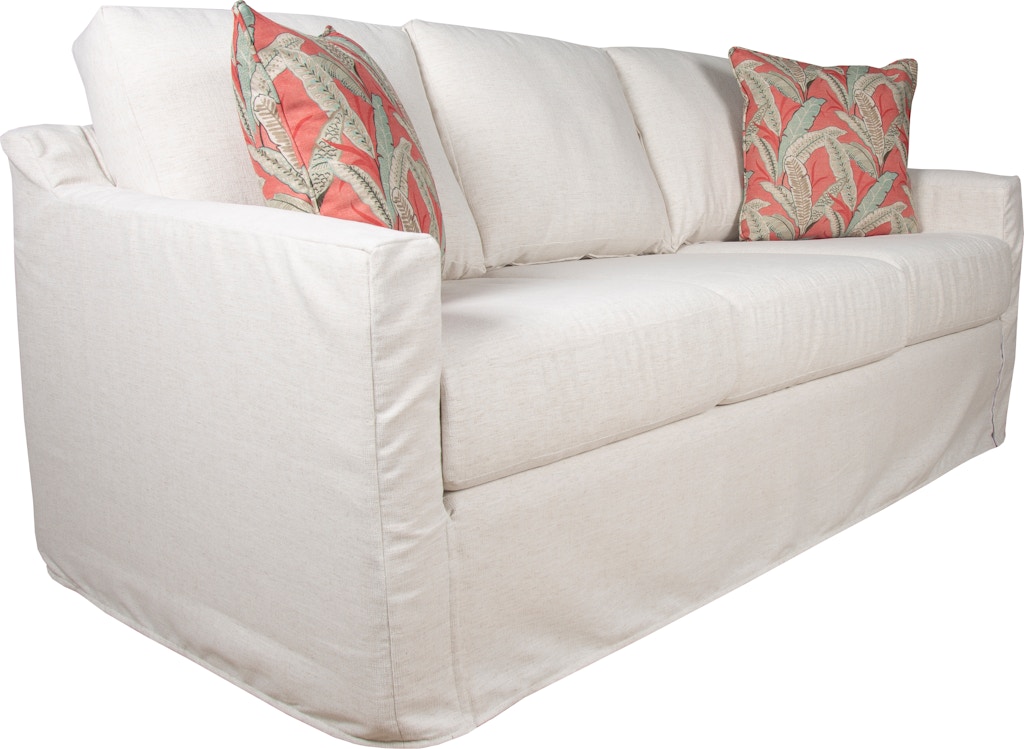 Capris Living Room Queen Sleeper Slipcover Sofa, Luxury
