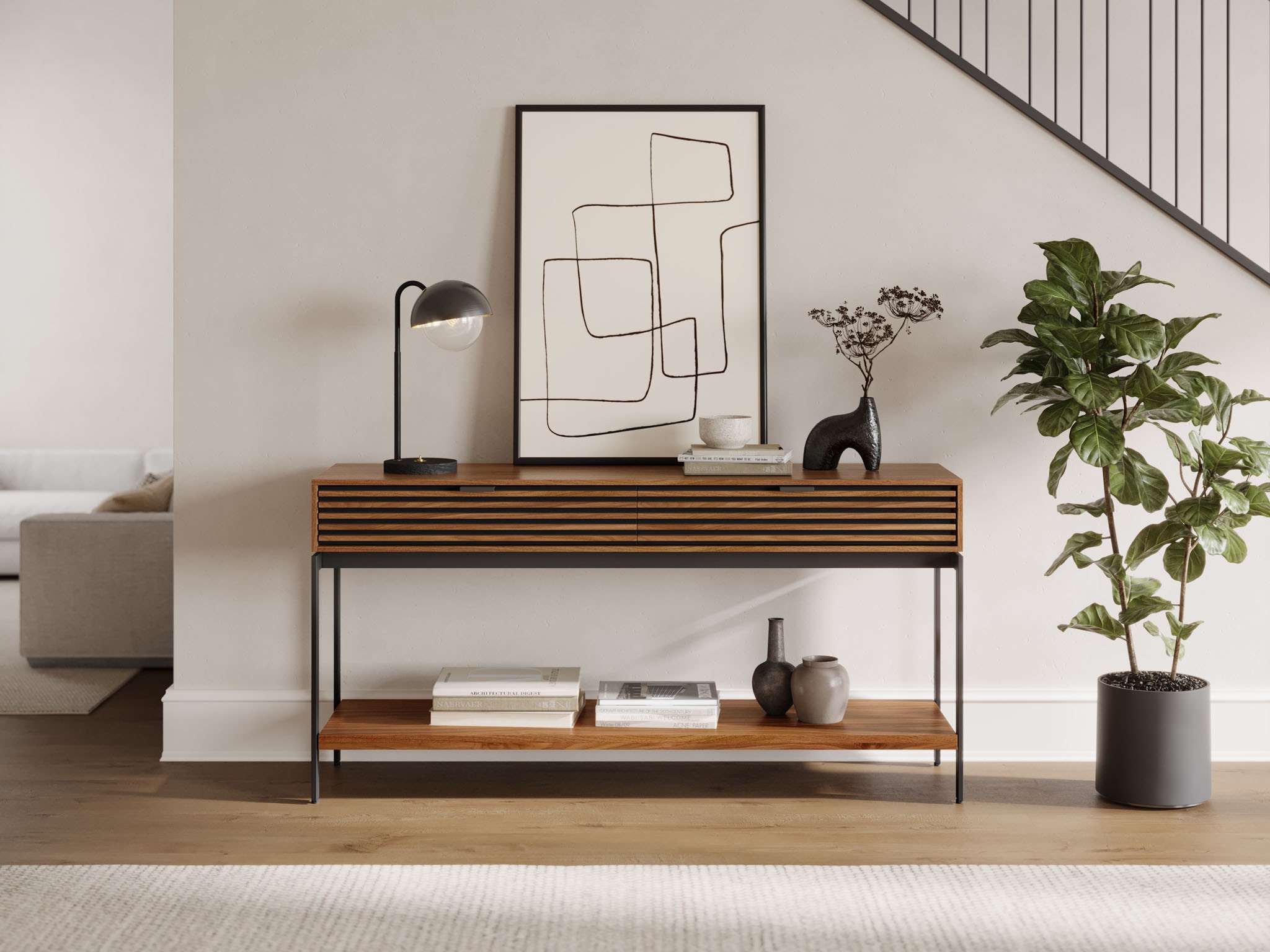 BDI Home Office Cora 1173 Console Table 1173 WL - Hamilton