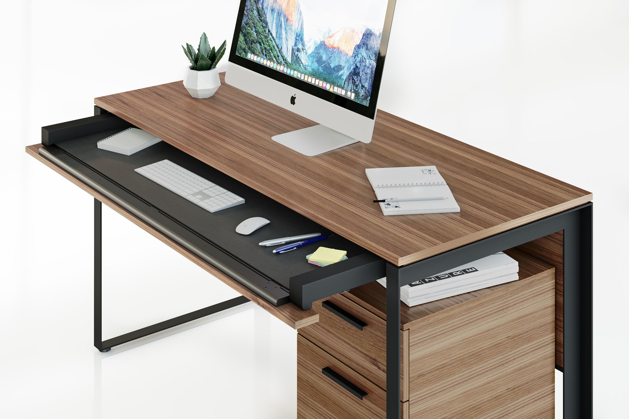 Linea 6224 Modern Home Office Desk Return