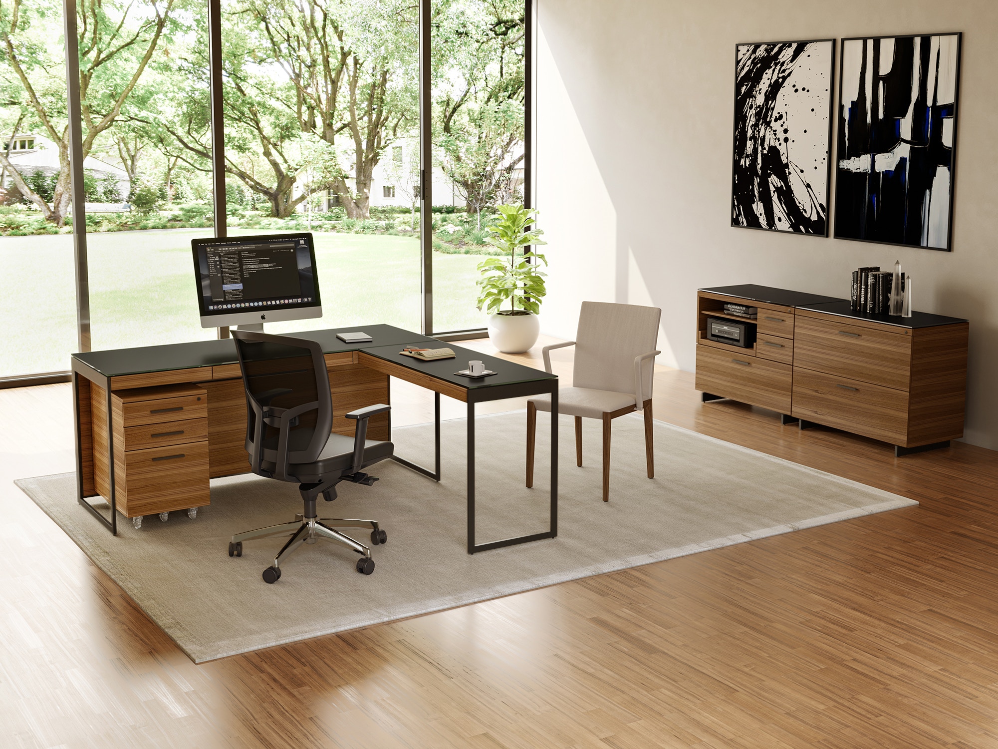 BDI Home Office Sequel 6112 Modern Office Desk Return Gorman's Metro Detroit and Grand Rapids