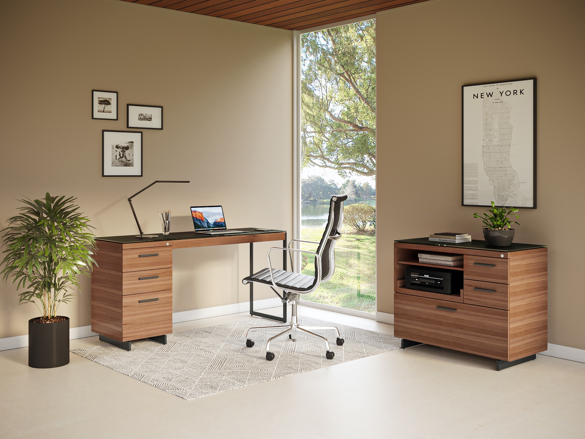 BDI Home Office Sequel 6112 Modern Office Desk Return 6112 Cottswood