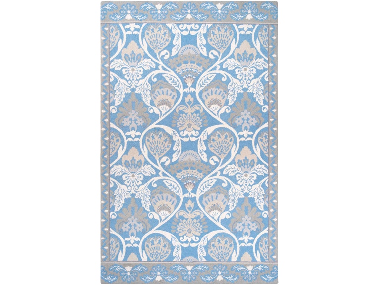 Company C Floor Coverings Quinn Area Rug 10285 Blue 4x6 Emw
