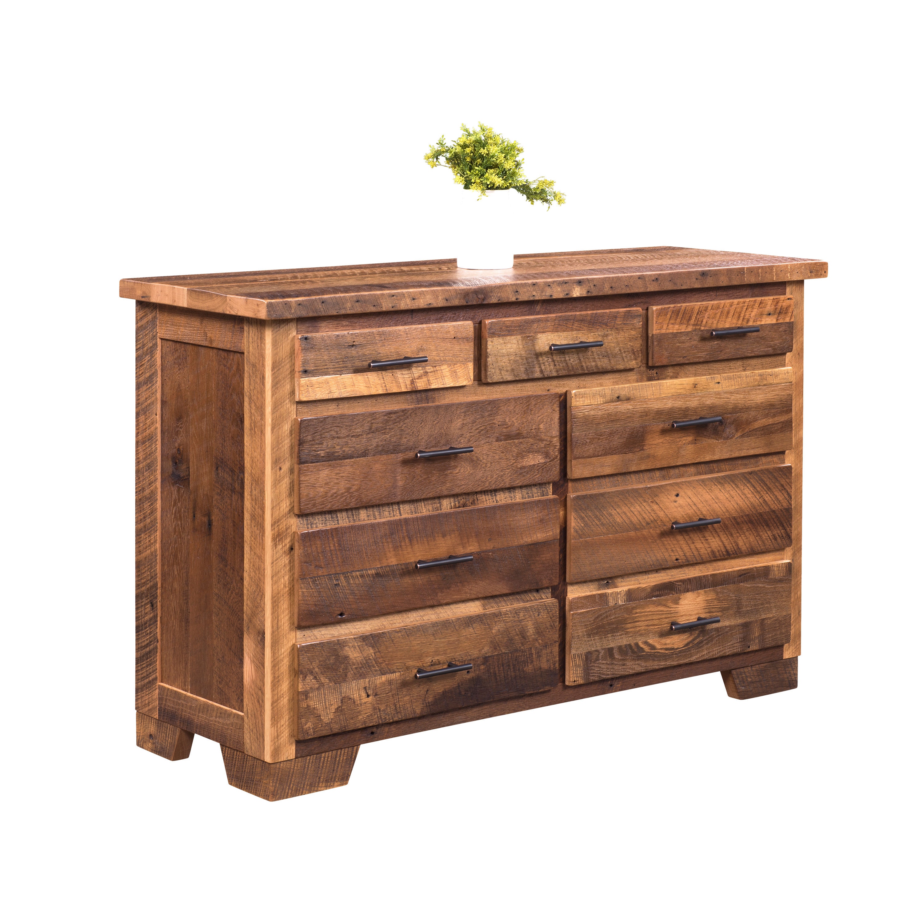 Urban Barnwood Furniture Chevron Bedroom 9 Drawer Dresser