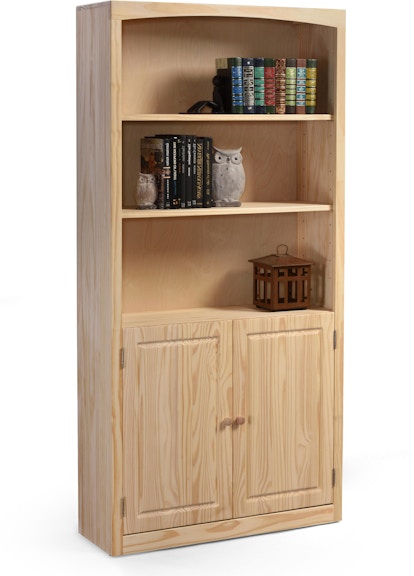 Archbold Furniture Pine Bookcase 36 X 72 with Doors 3672D