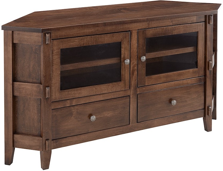 Archbold Furniture Amish Essentials 61 Inch Corner Console Cabinet 4961
