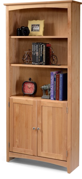 Archbold Furniture Alder Bookcase 30 X 72 with Doors 63072D