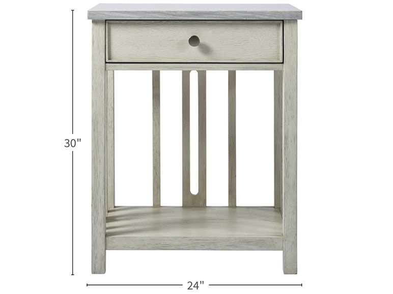 Coastal Living By Universal Bedroom Bedside Table With Stone Top 351626290 Matter Brothers
