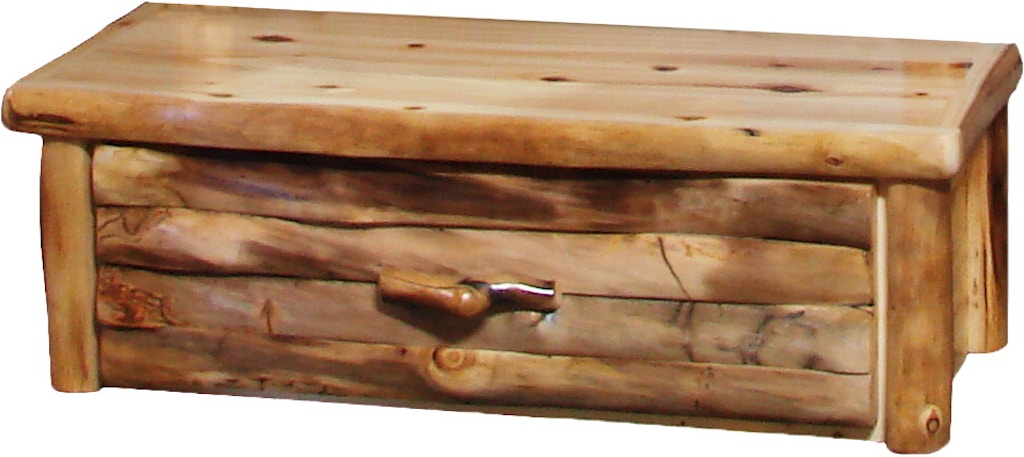 Rustic Log Furniture Bedroom 48"W Bench Chest - Log Front ...