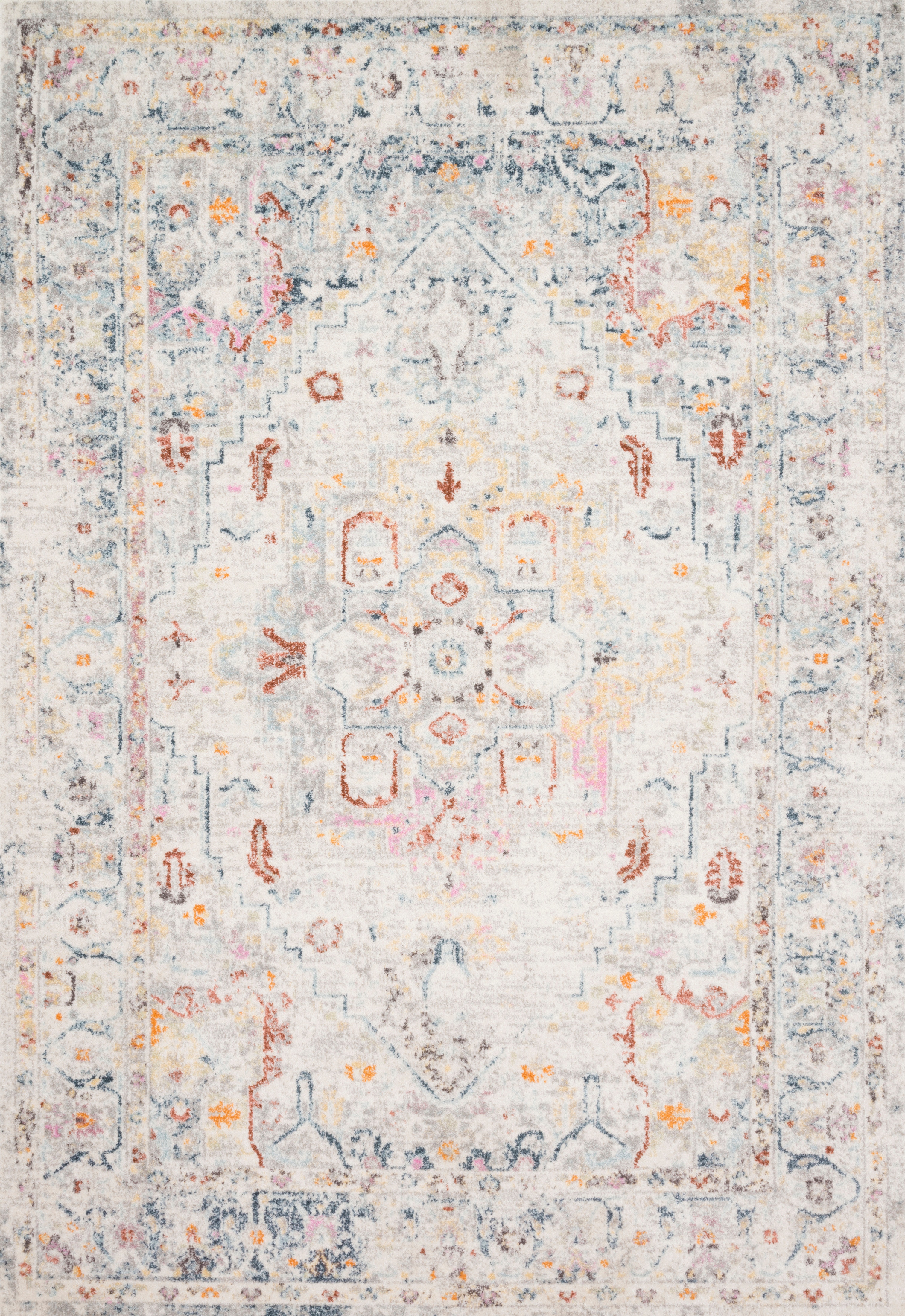 Loloi Area Rugs Clara Rug CLA04 Lt Grey/Multi Louisiana Furniture