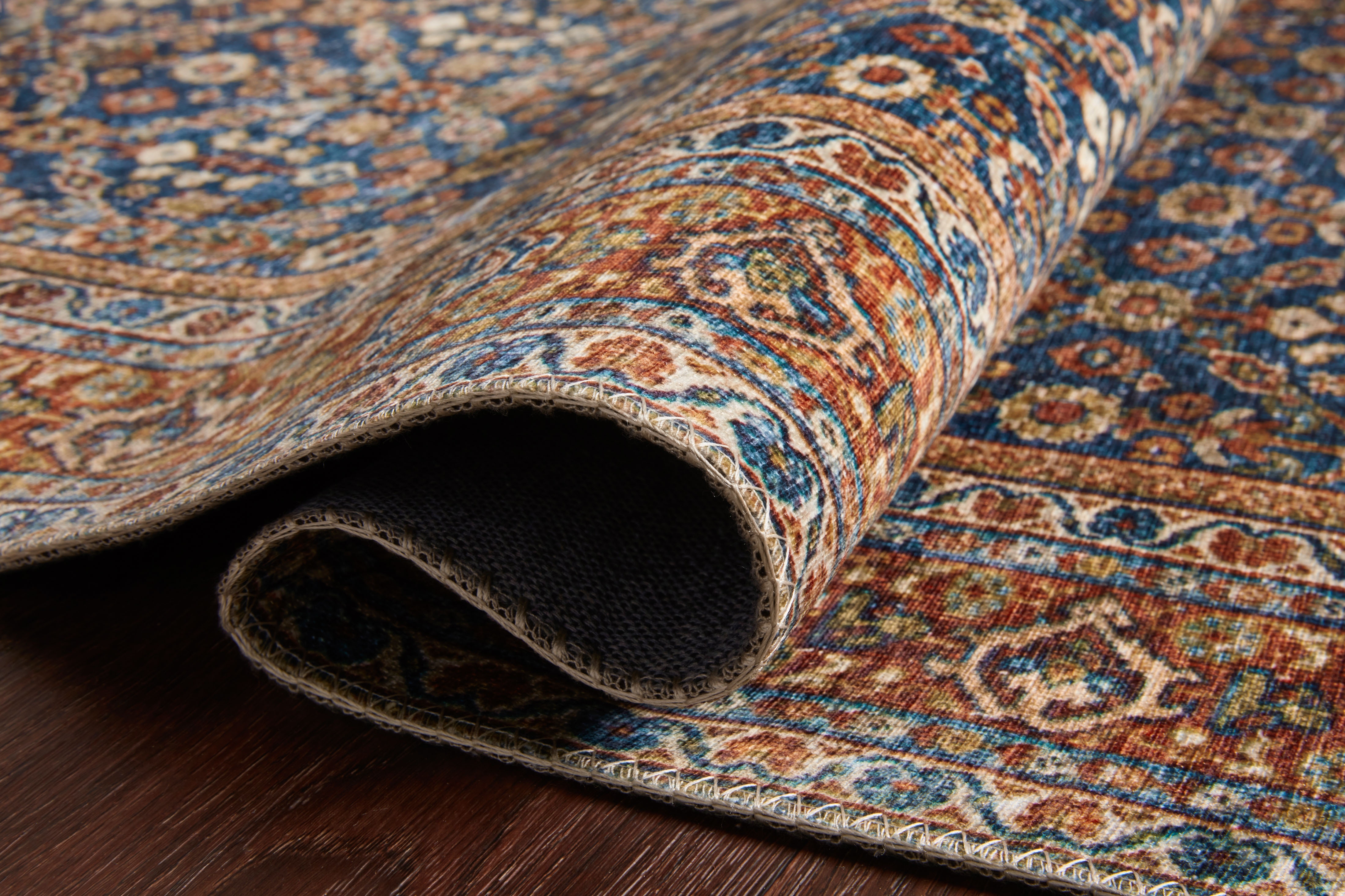 Layla LAY09 Cobalt Blue/Spice 9'0" x 12'0" Rug LAYLLAY09CUSQ90C0