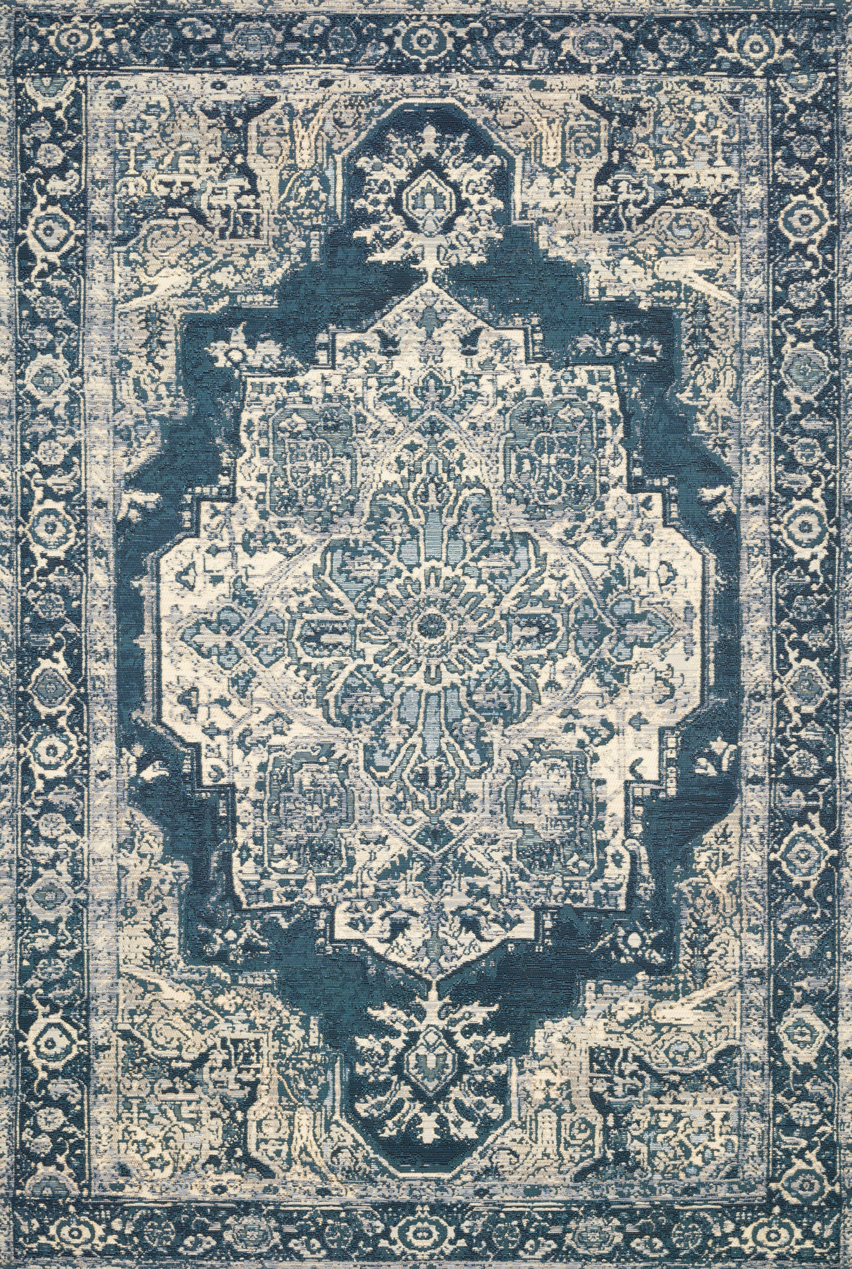 Blue/Multi Loloi Mika Collection Indoor or Outdoor Area Rug 5'-3 x 7'-8