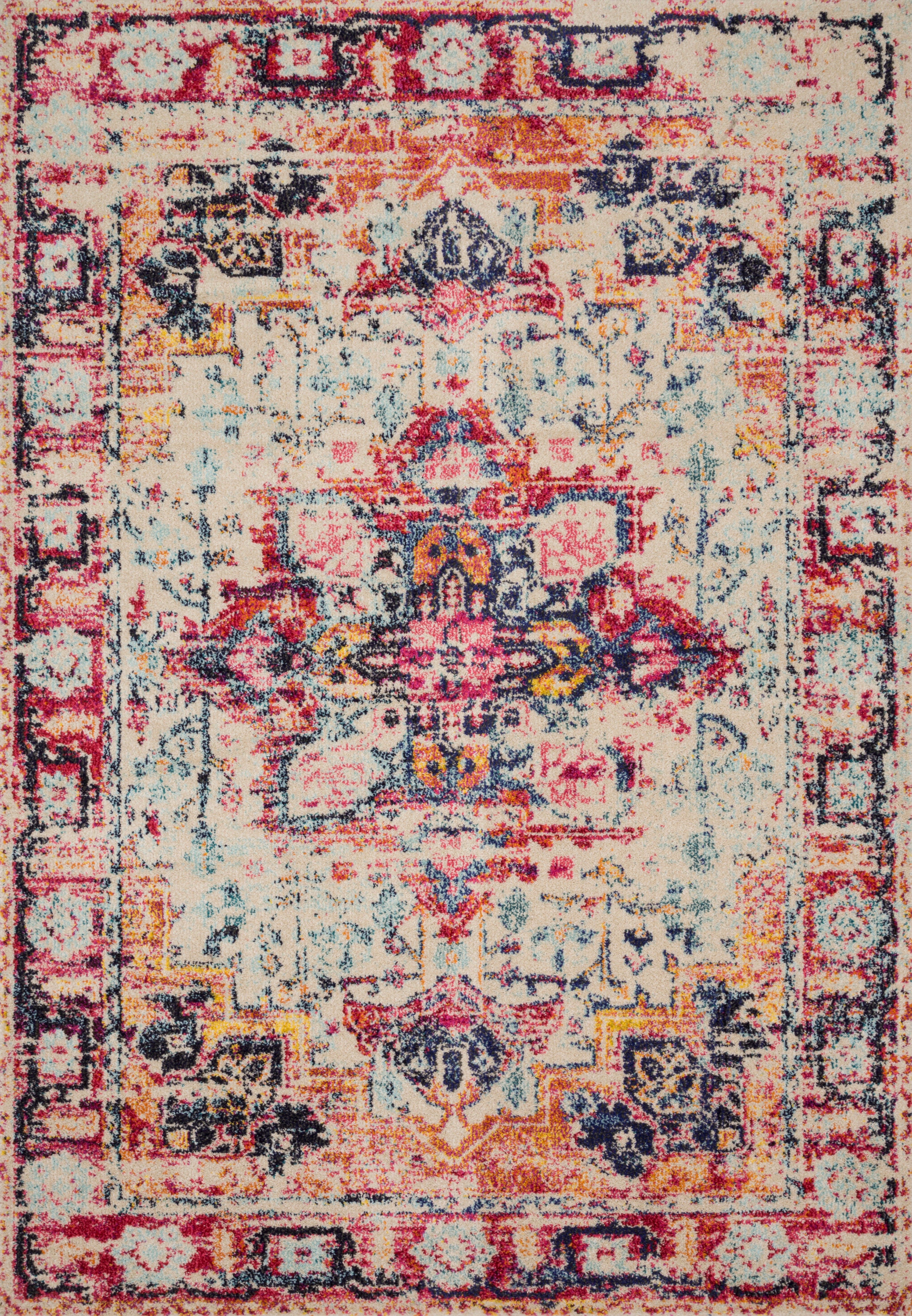 Loloi Area Rugs NADIA NN-02 IVORY/FIESTA 6'7