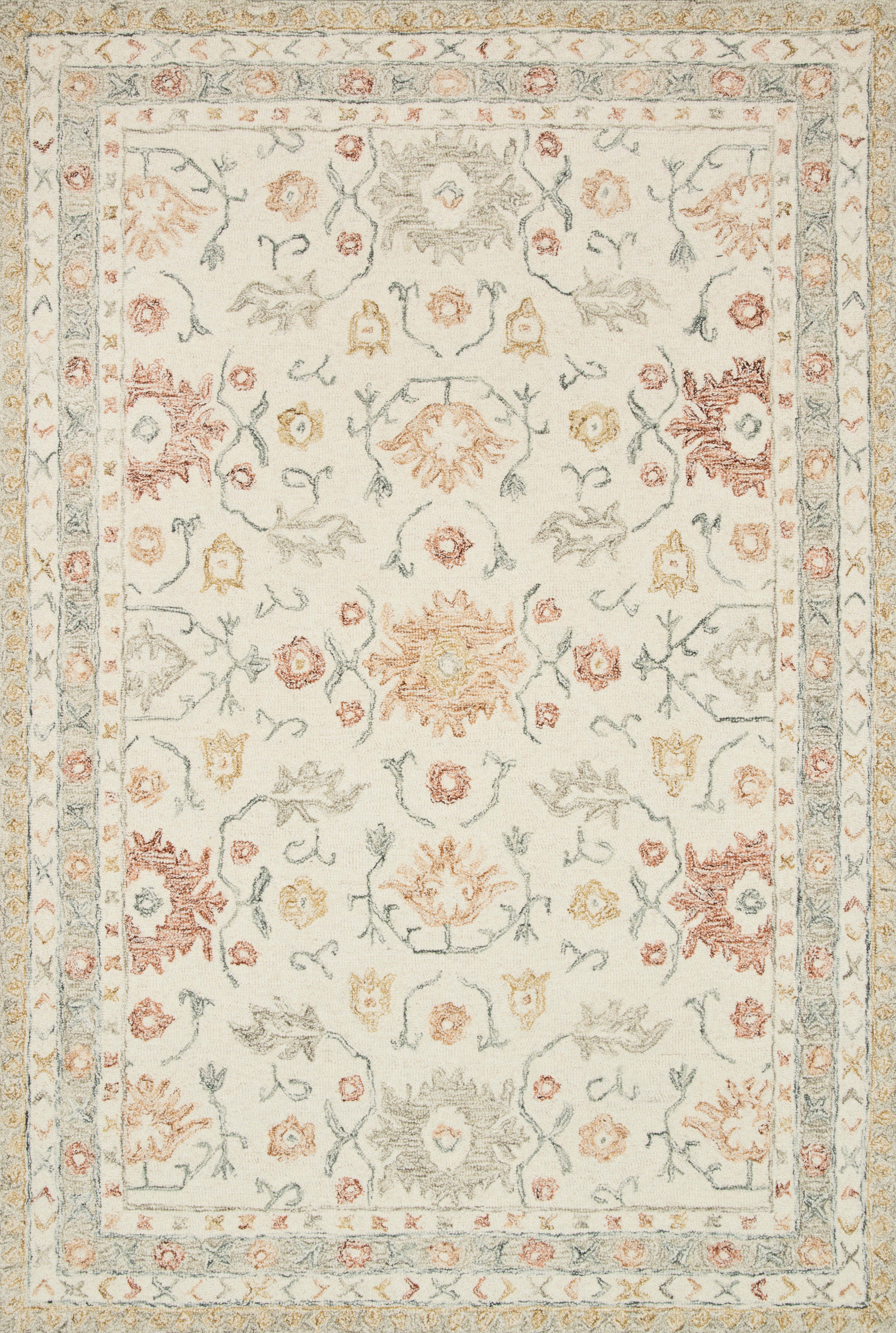 Loloi Floor Coverings Norabel Nor 03 Ivory Rust 9 3 X 13 Rug Norbnor 03ivru93d0 Finesse