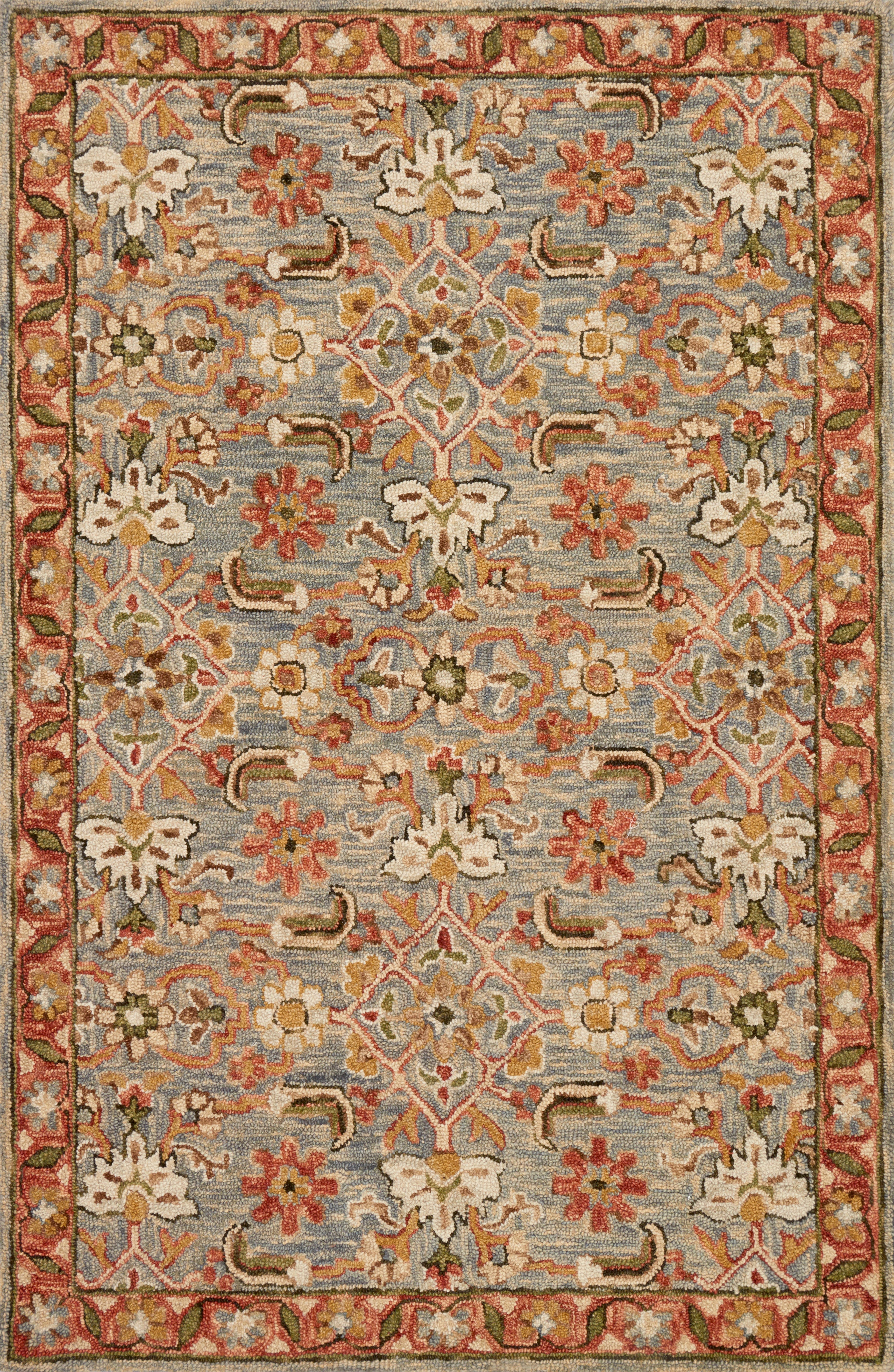 Loloi Area Rugs VICTORIA VK-10 SLATE/TERRACOTTA 7'9