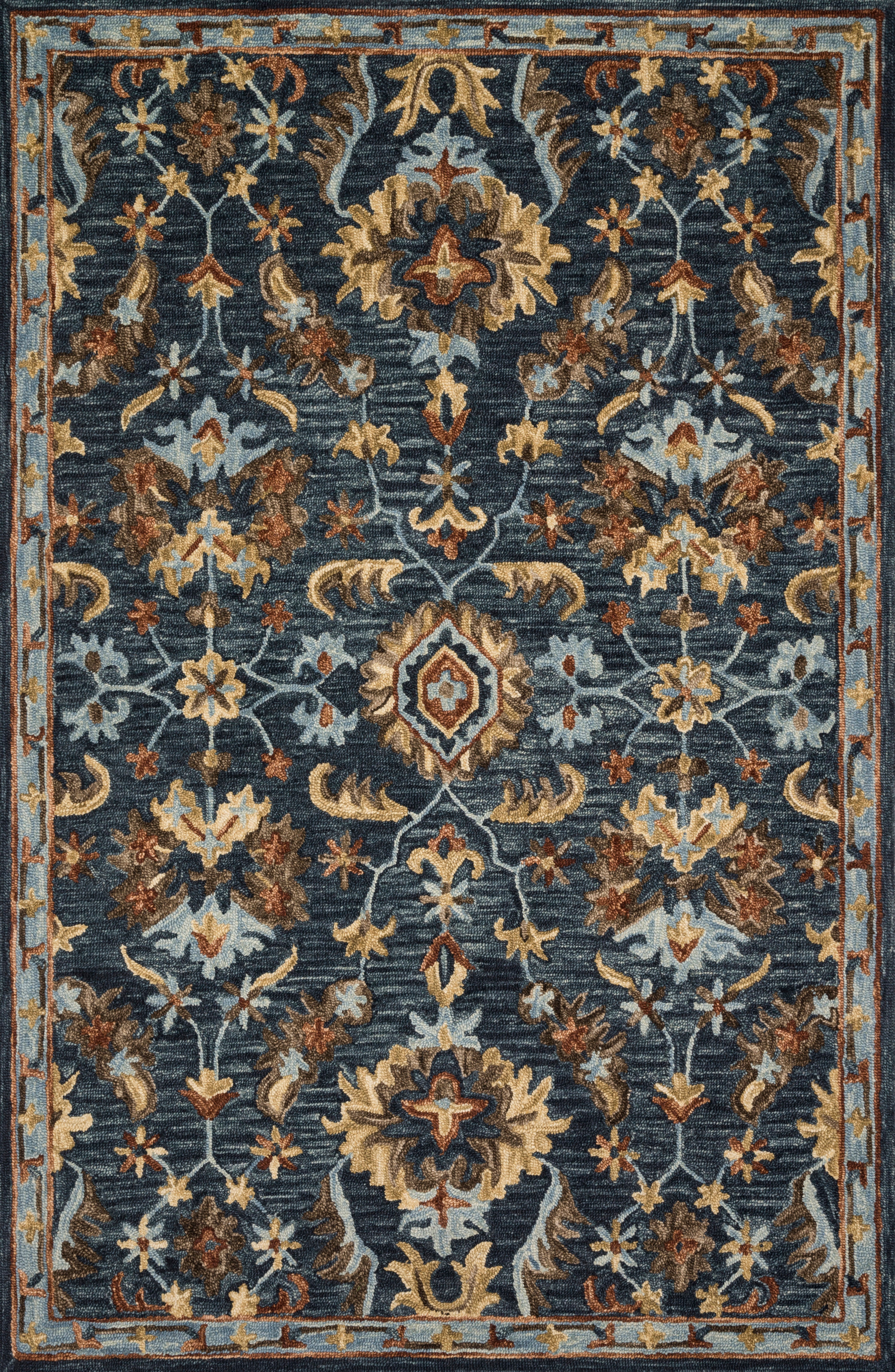 Loloi Area Rugs VICTORIA VK14 DENIM/MULTI 7'9" X 9'9" AREA RUG VITRVK