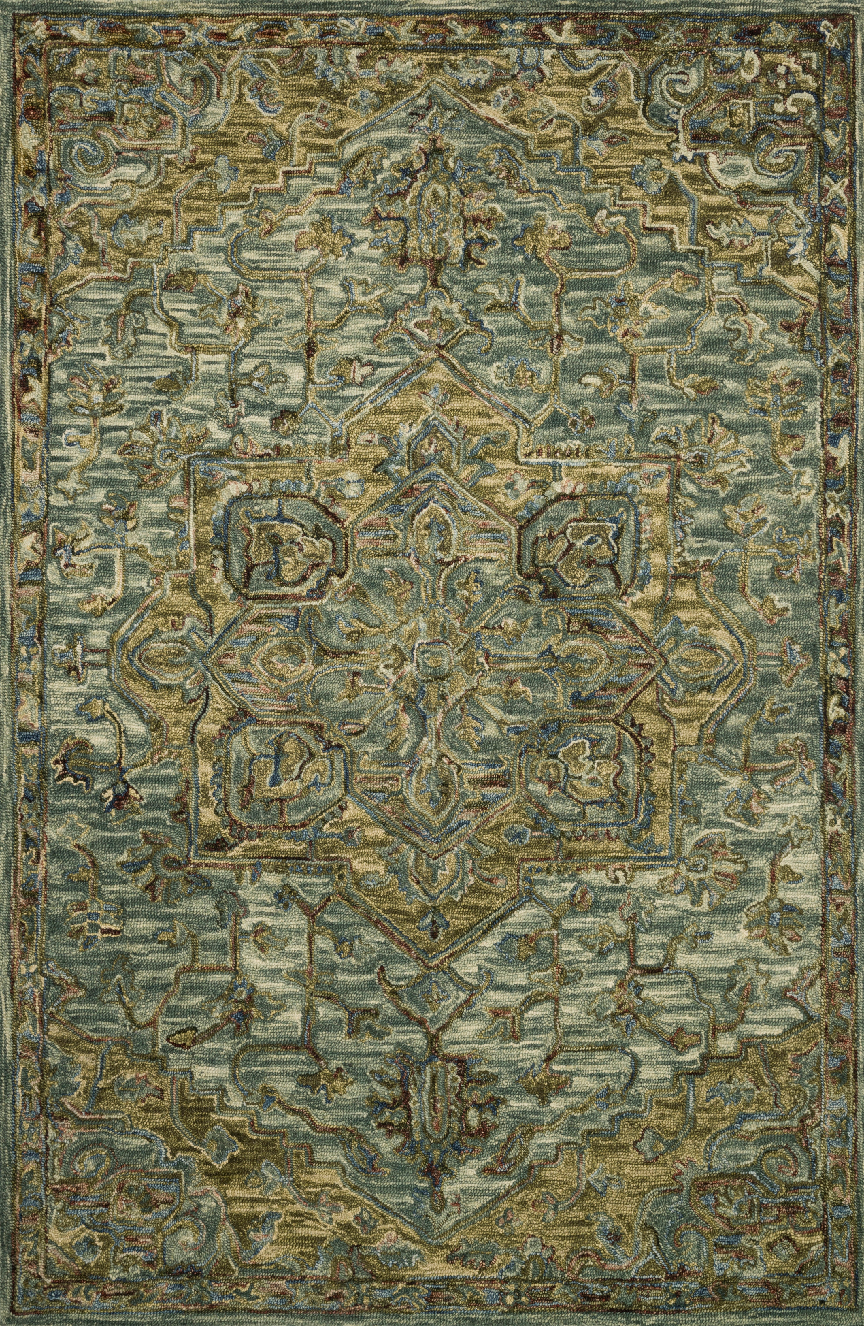 Area Rugs VK-20 Dark Green/Tobacco - Colorado Style Home