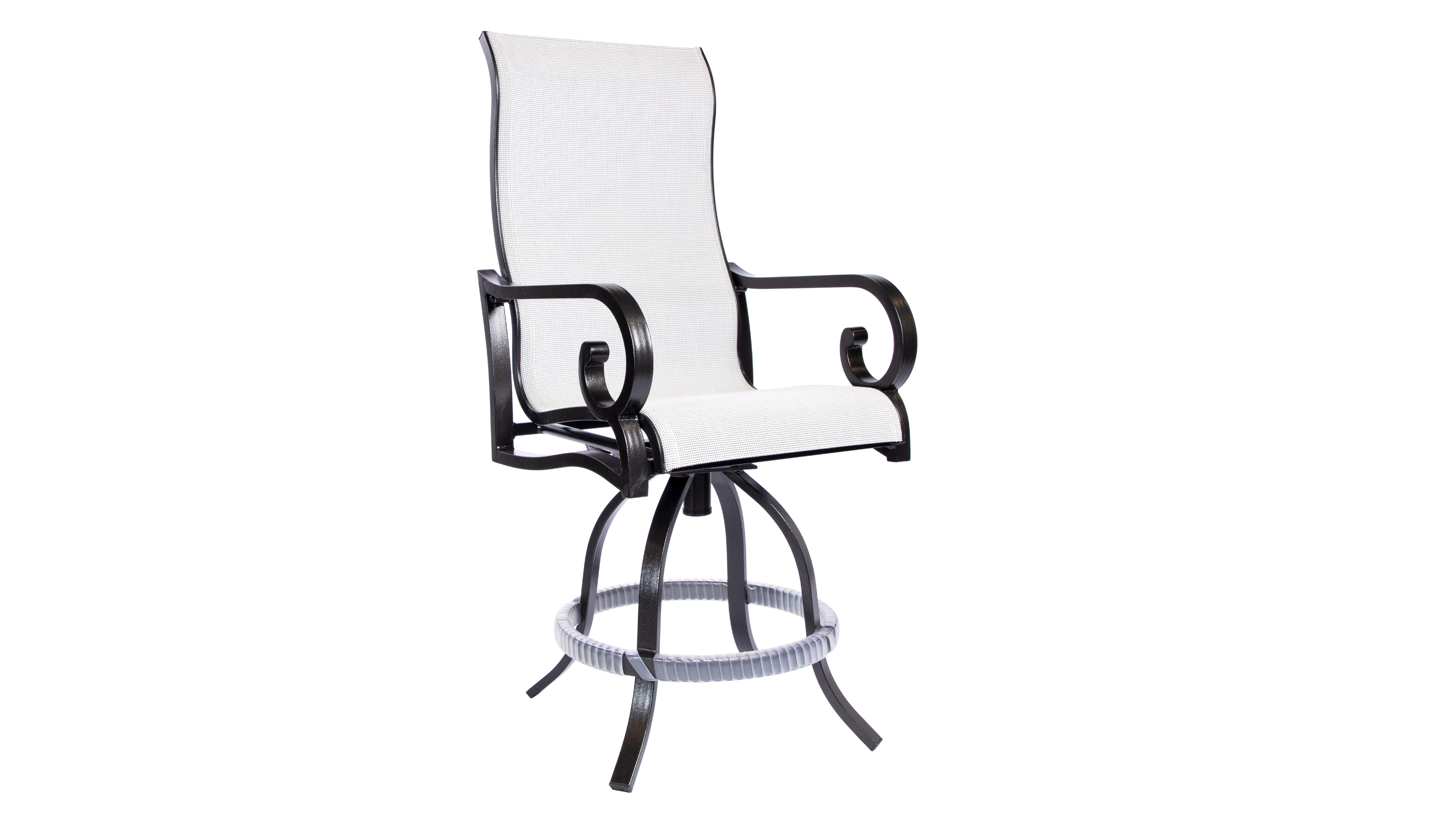 American Home Outdoor Patio Estate Sling Swivel Aluminum Balcony Chair Aminis