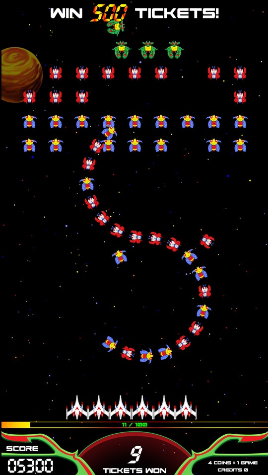 play galaga full screen