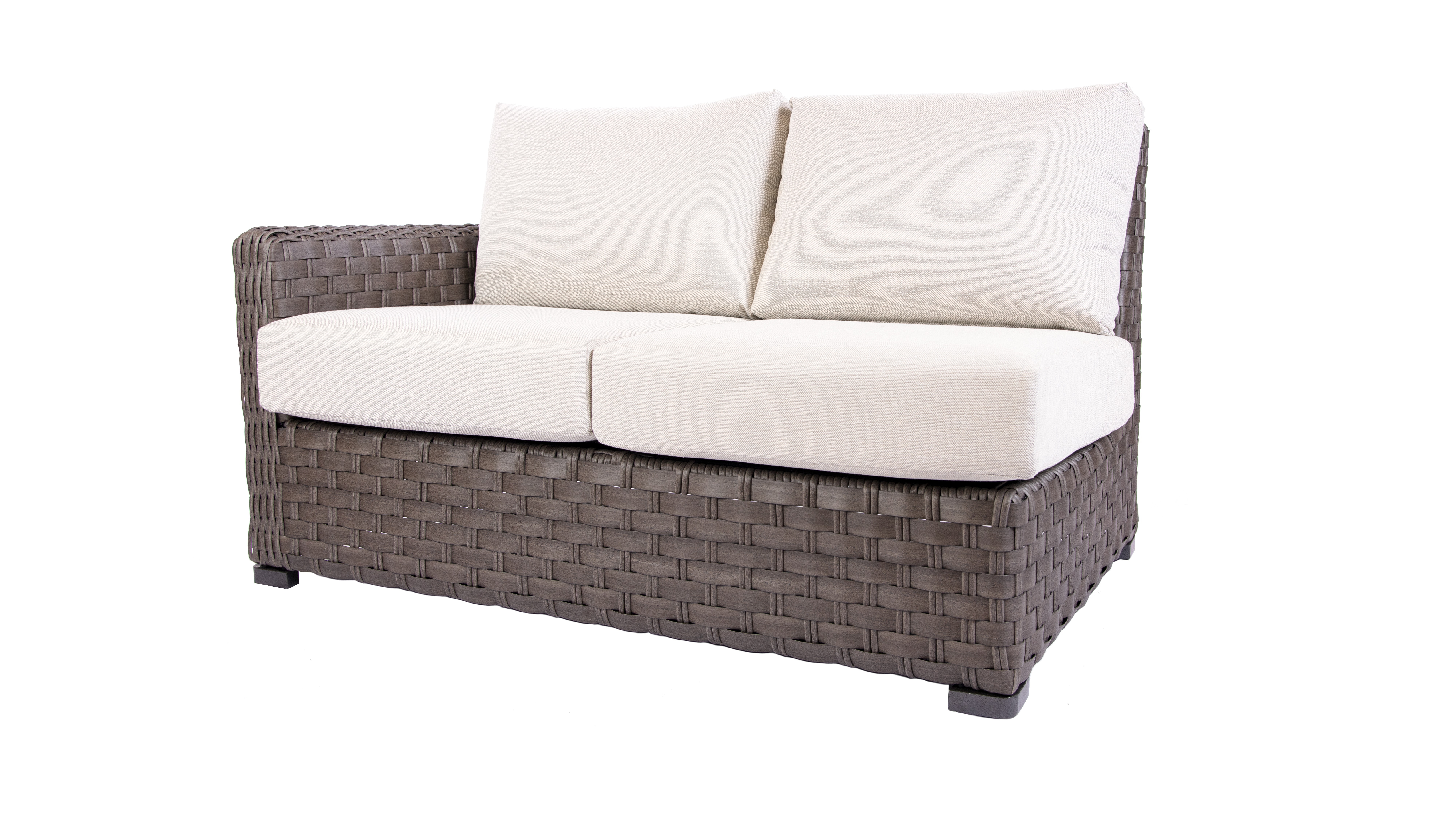  Sectional Component Twilight Cushion Synthetic Wicker Left Arm Loveseat