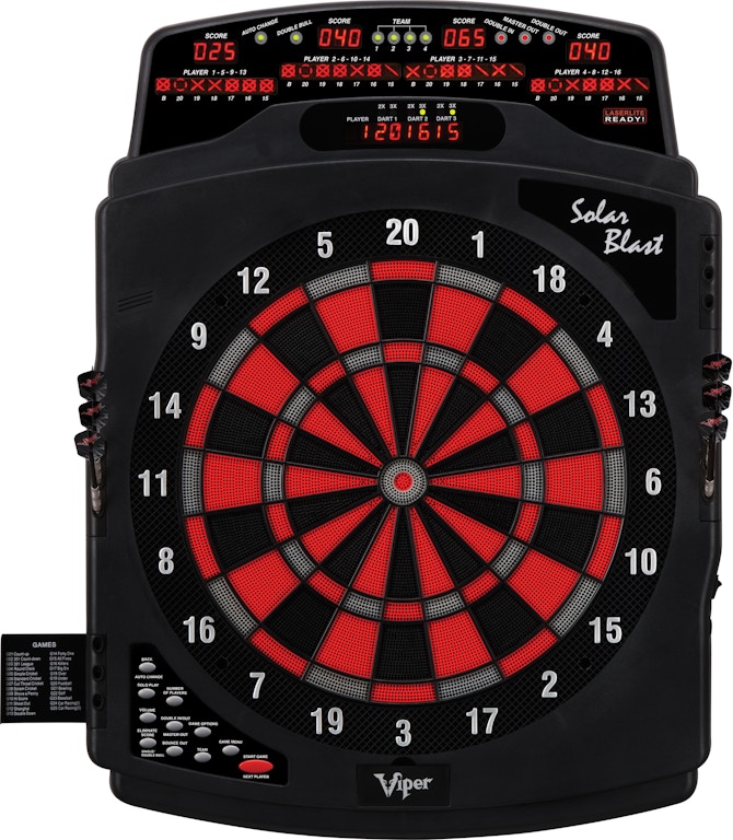 GLD Bar and Game Room Electronic Dart Board Solar Blast - Aminis