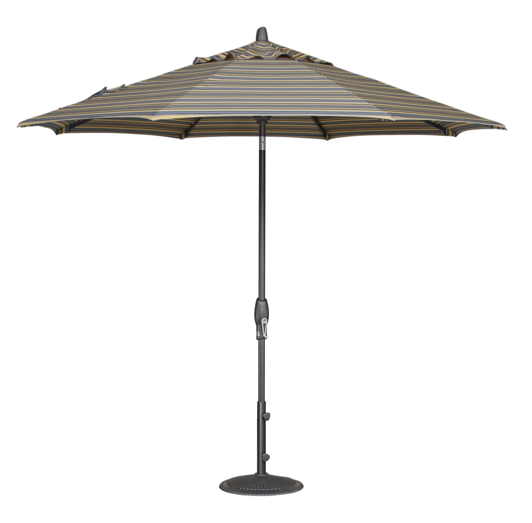 Treasure Garden Outdoor 9 Foot Auto Tilt Umbrella Single Wind Vent Aminis