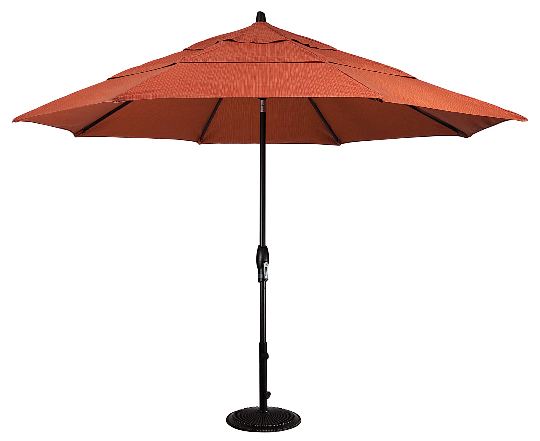 Treasure Garden Outdoor 9 Foot Auto Tilt Umbrella Double Wind Vent Aminis
